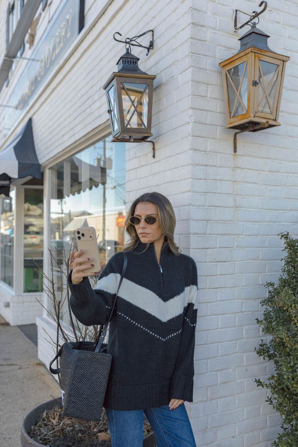 Arden Chevron Colorblock Sweater