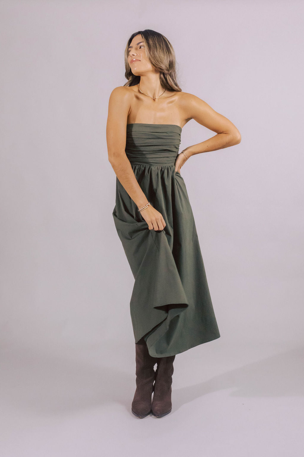 Alice Olive Maxi Dress