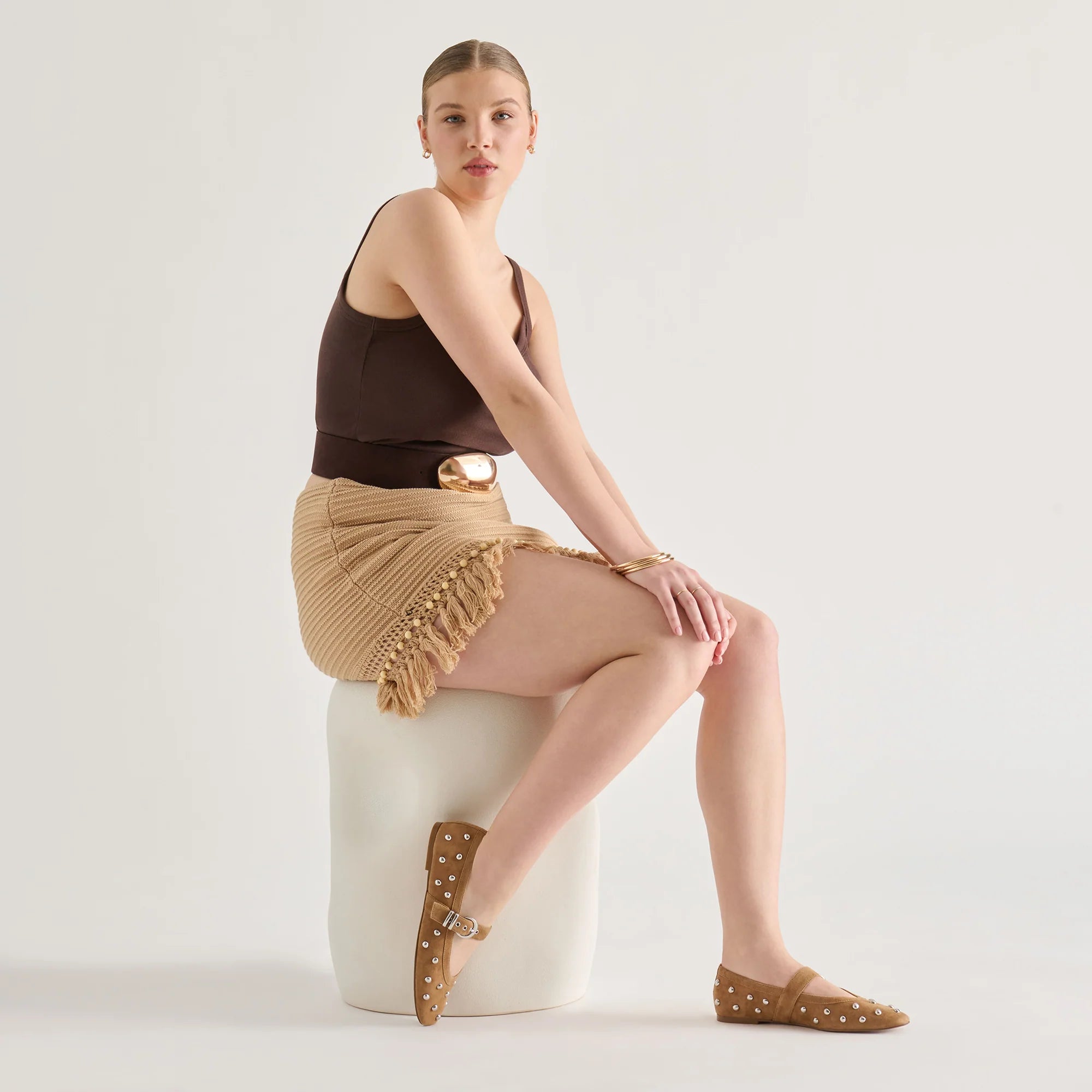 Dolce Vita Mikel Suede Stud Flats