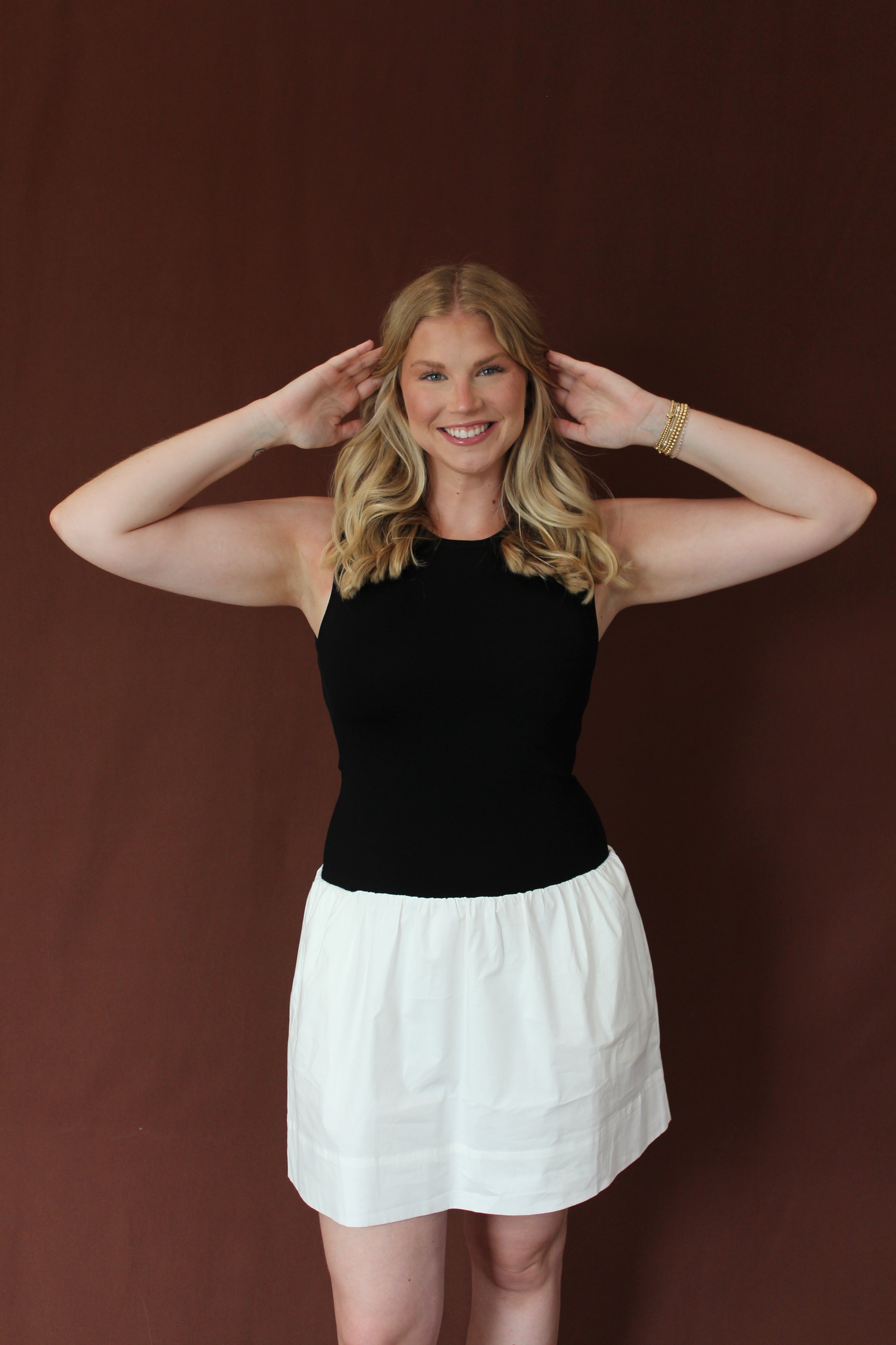 Adrienne Drop Waist Mini Dress
