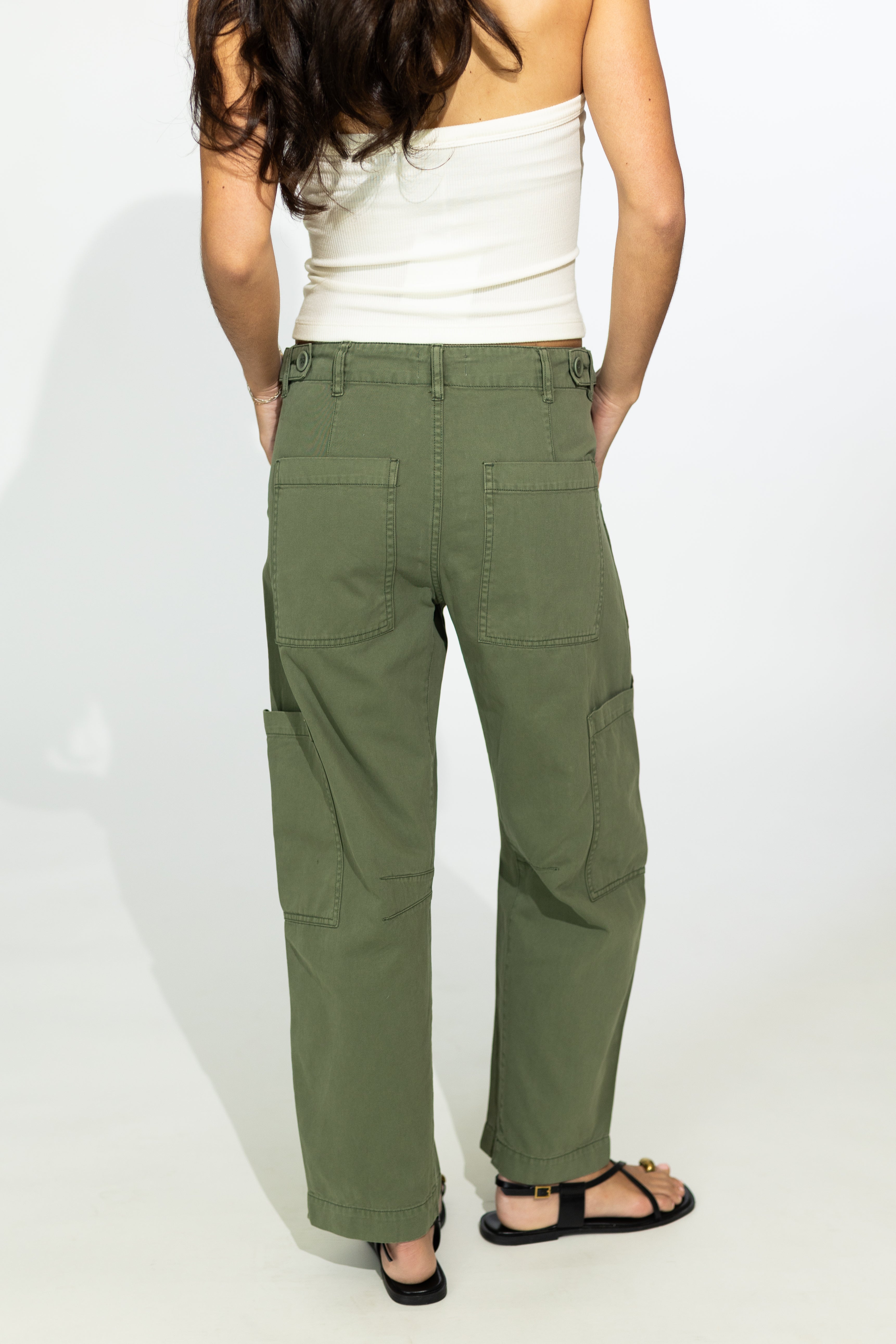 Sabrina Curved Utility Pants - Meadow