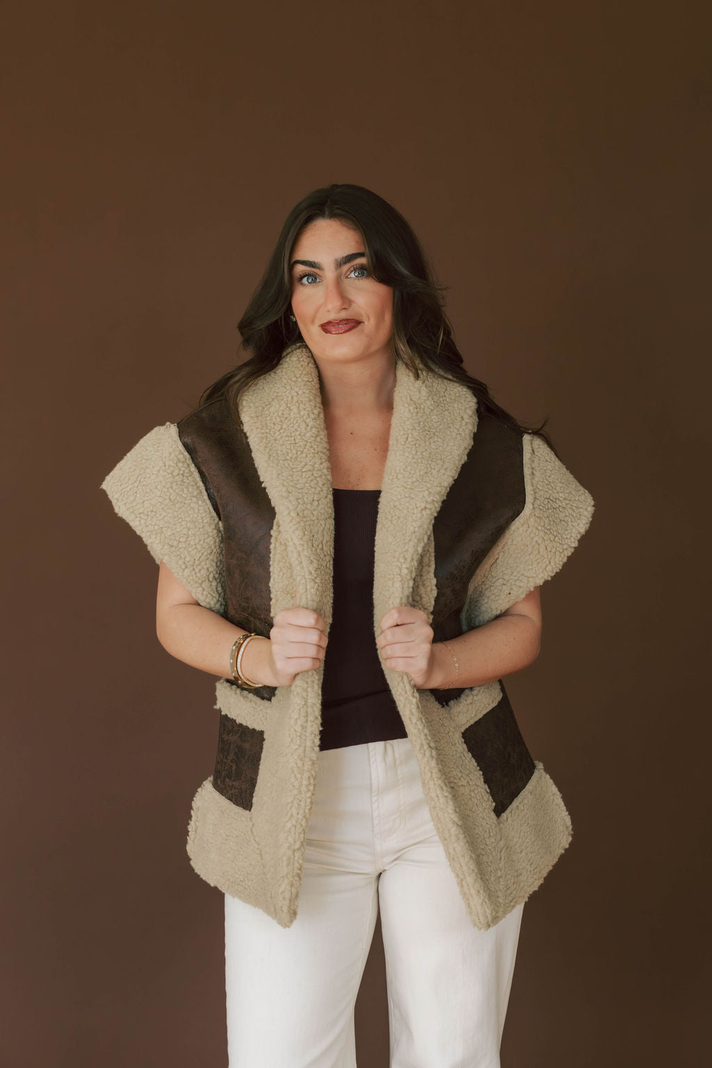 Sable Faux Shearling Vest