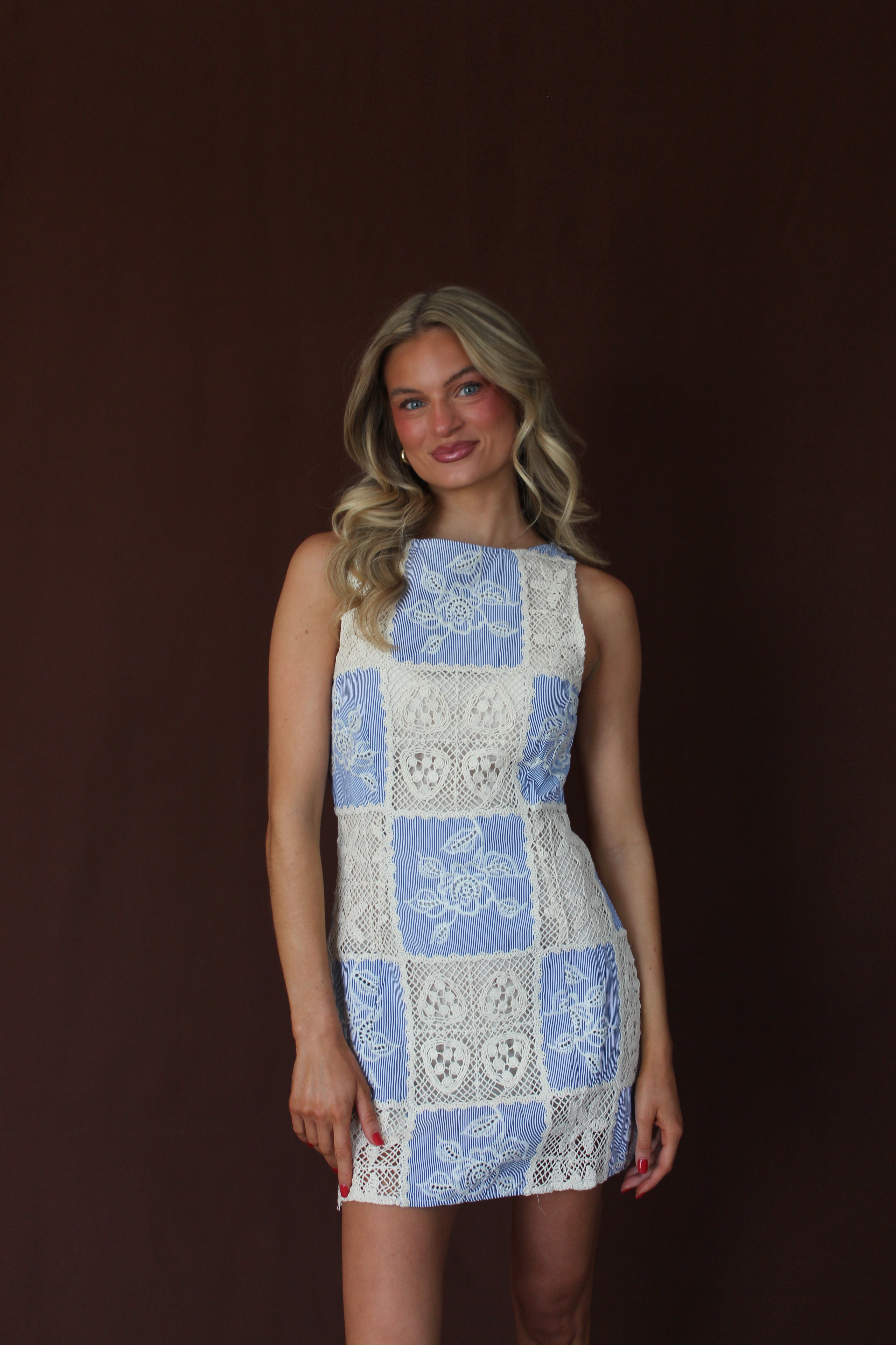 Carmine Crochet Dress