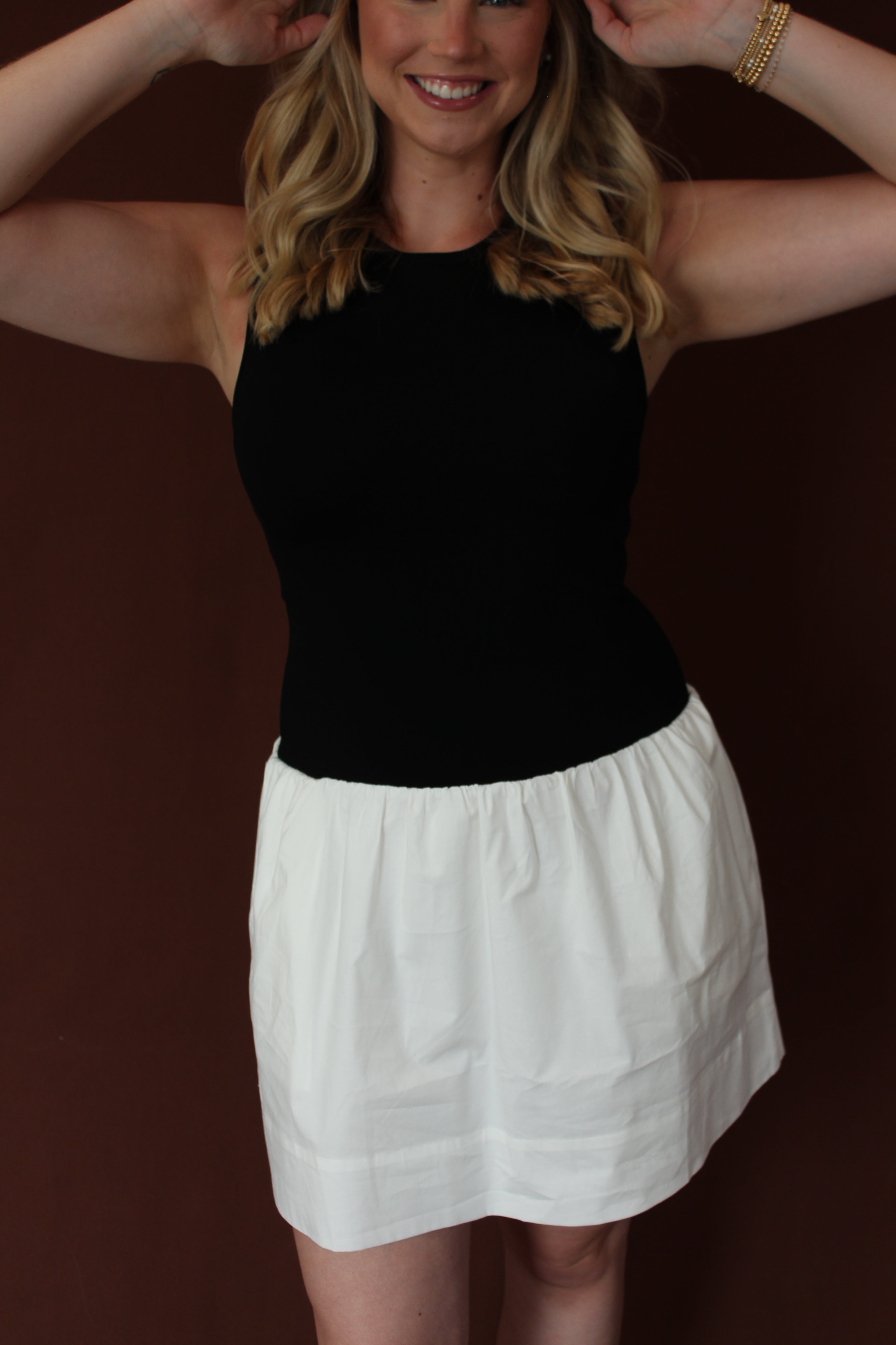 Adrienne Drop Waist Mini Dress