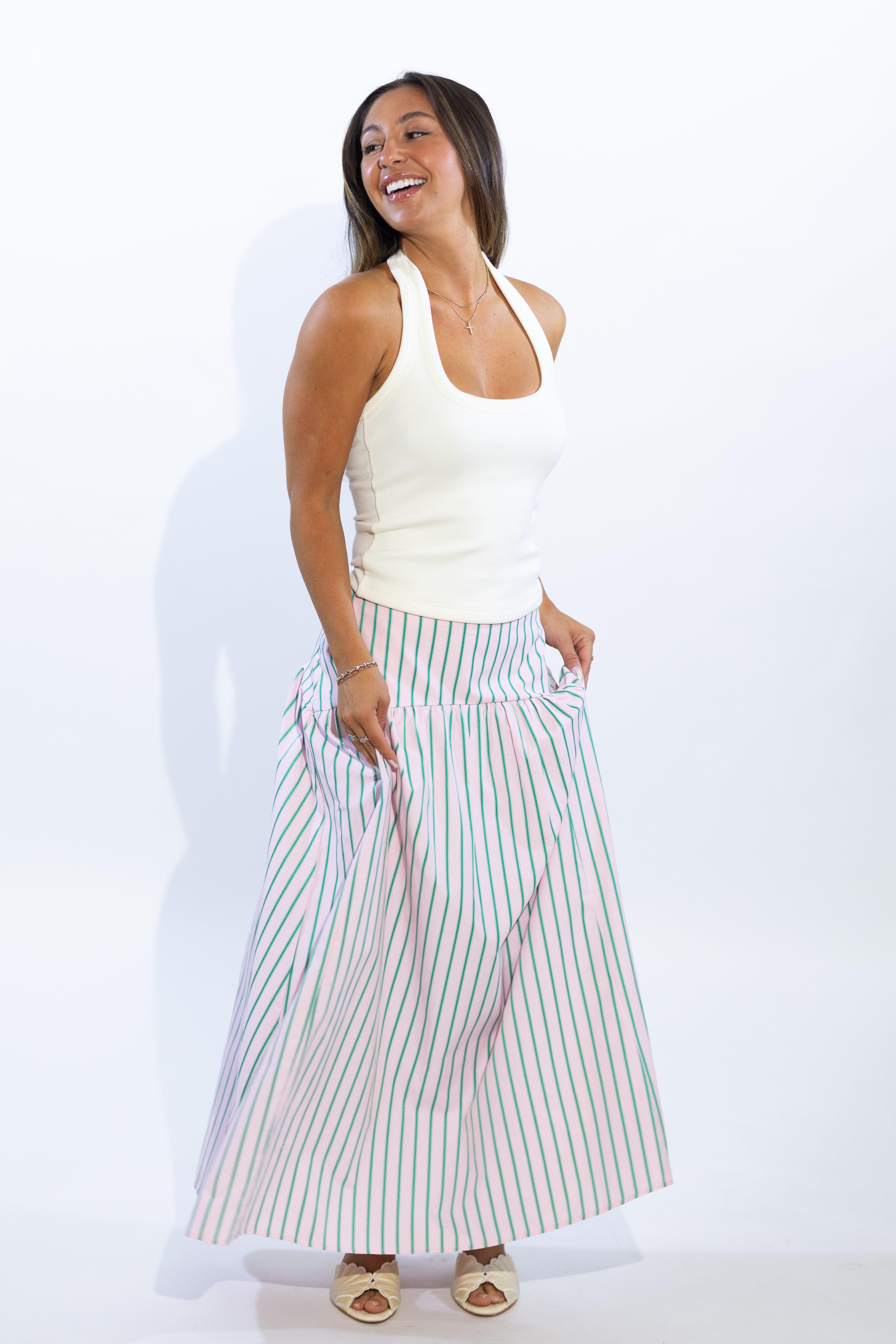 Cassie Curved Maxi Skirt