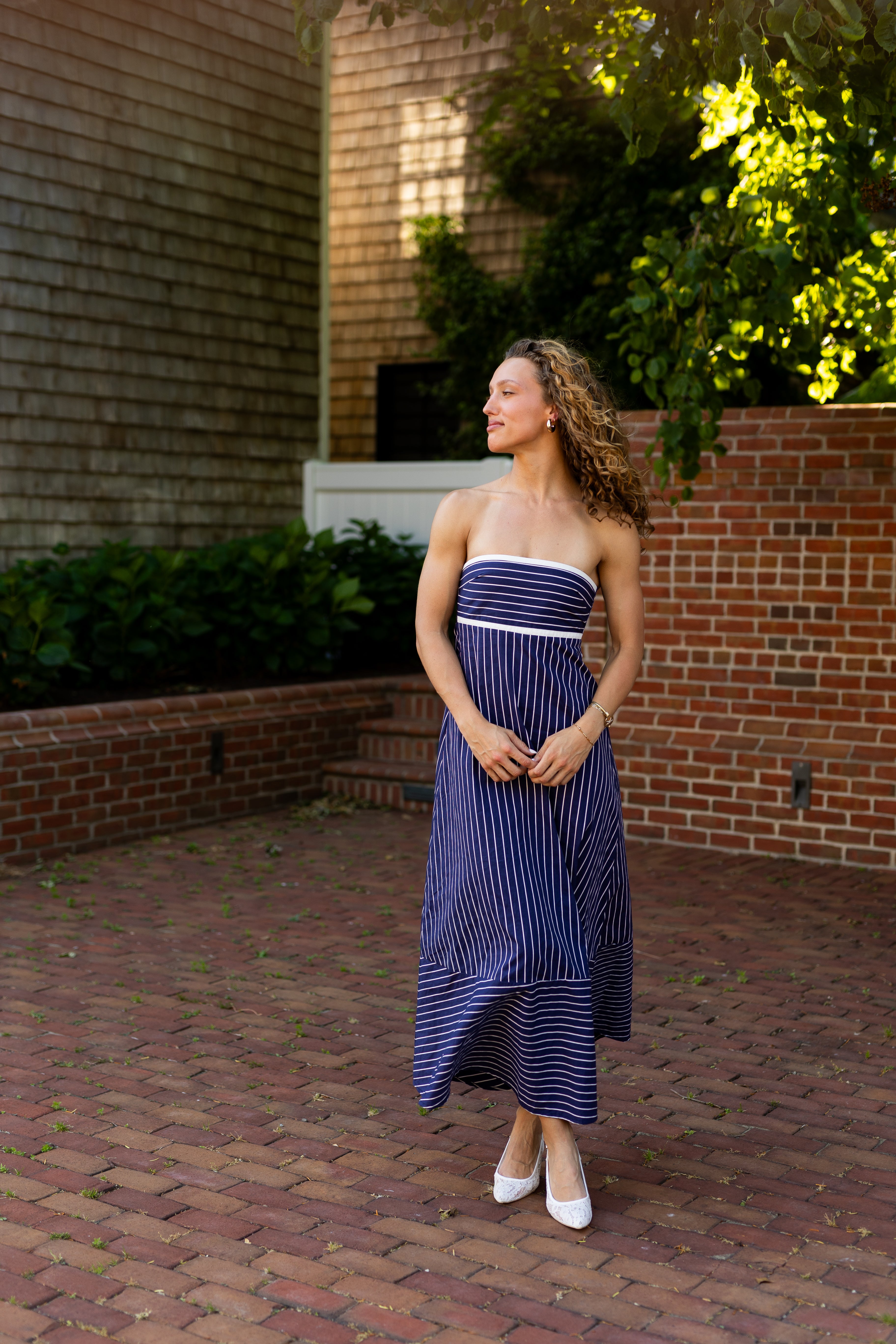 Timothy Indigo Stripe Dress