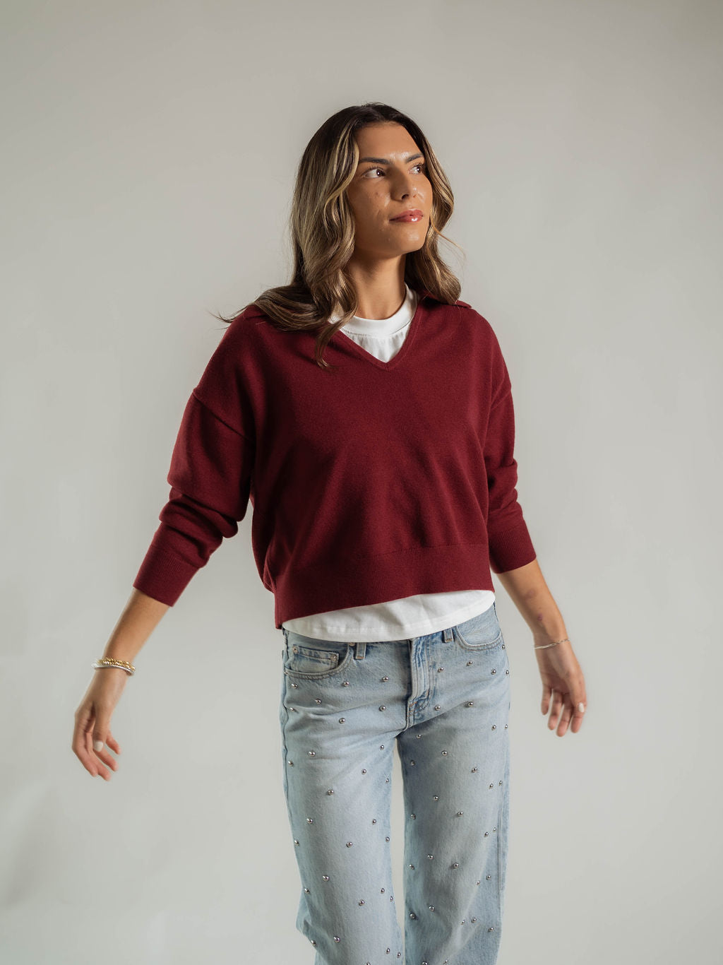 Sloane Knit Collared Pullover