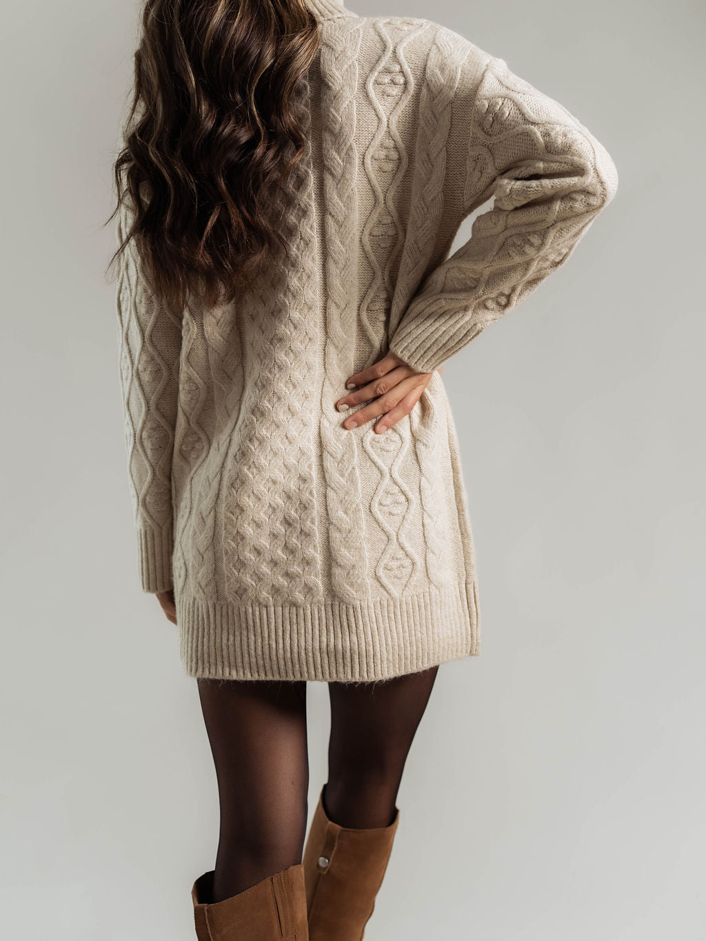 Makira Knit Turtleneck Mini Dress