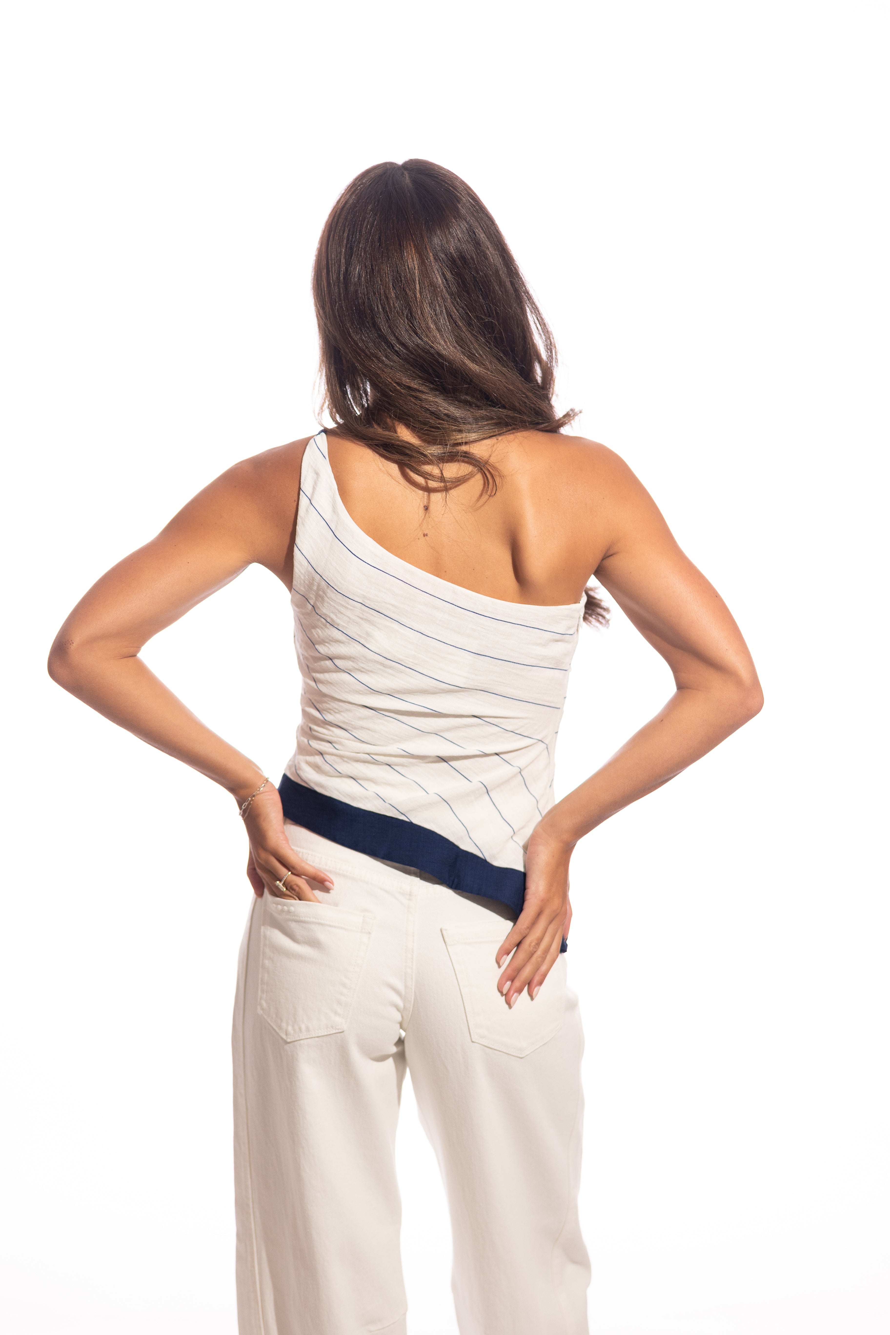 Margie Beaded One Shoulder Top