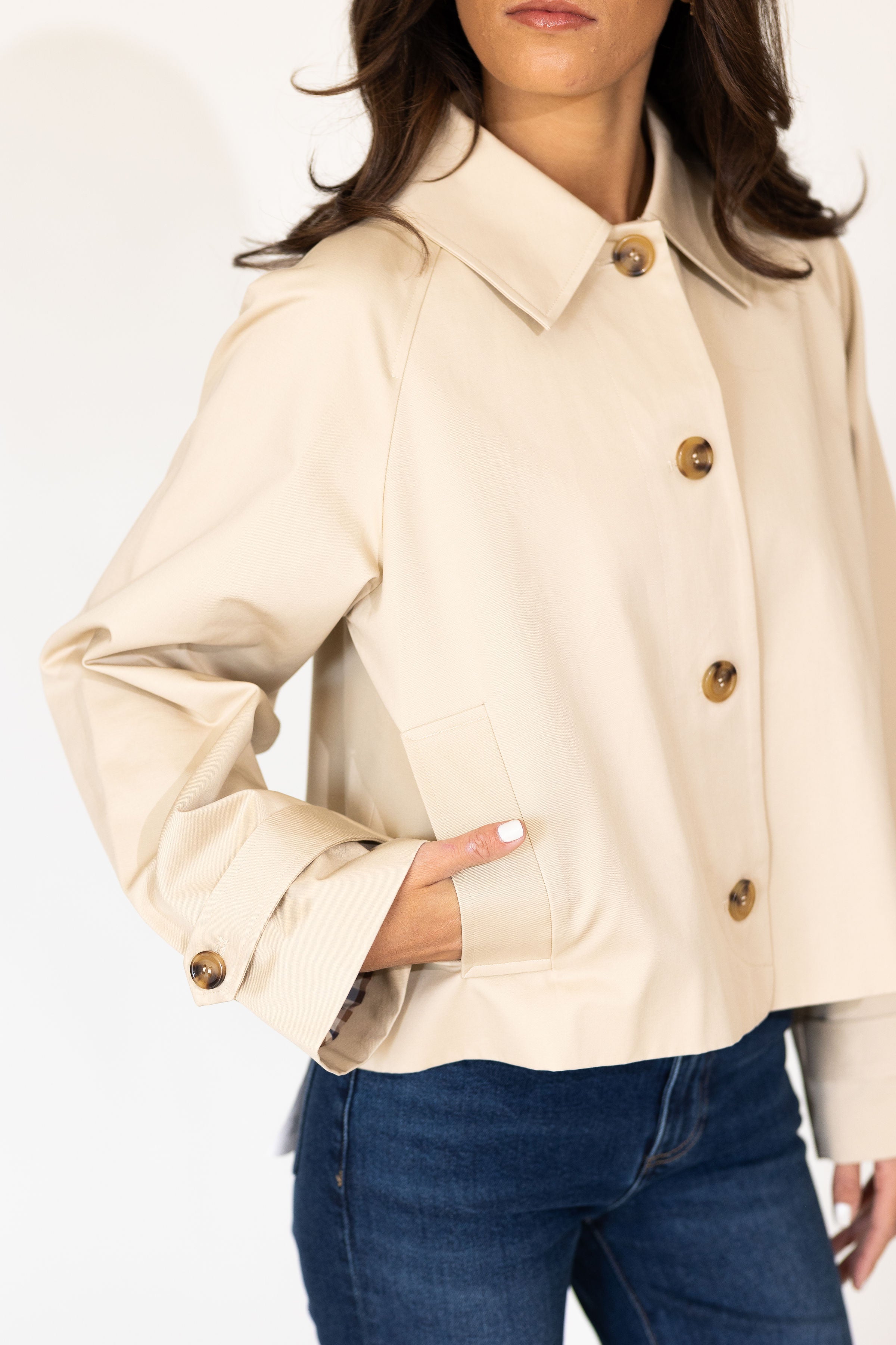 Wynn Cropped Trench Coat