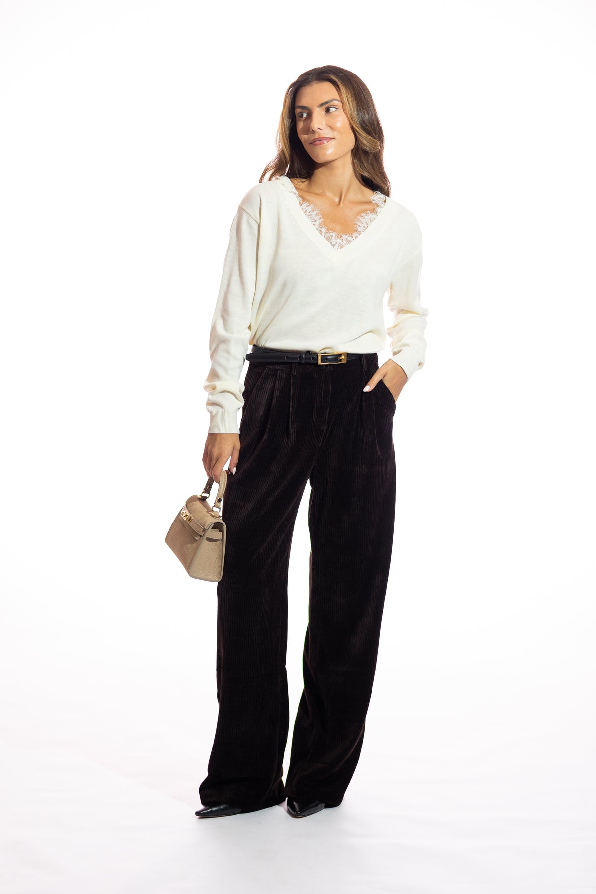 Mischa Lace Trim Sweater