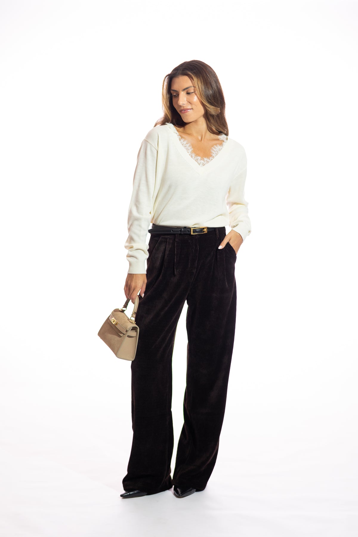 Mischa Lace Trim Sweater