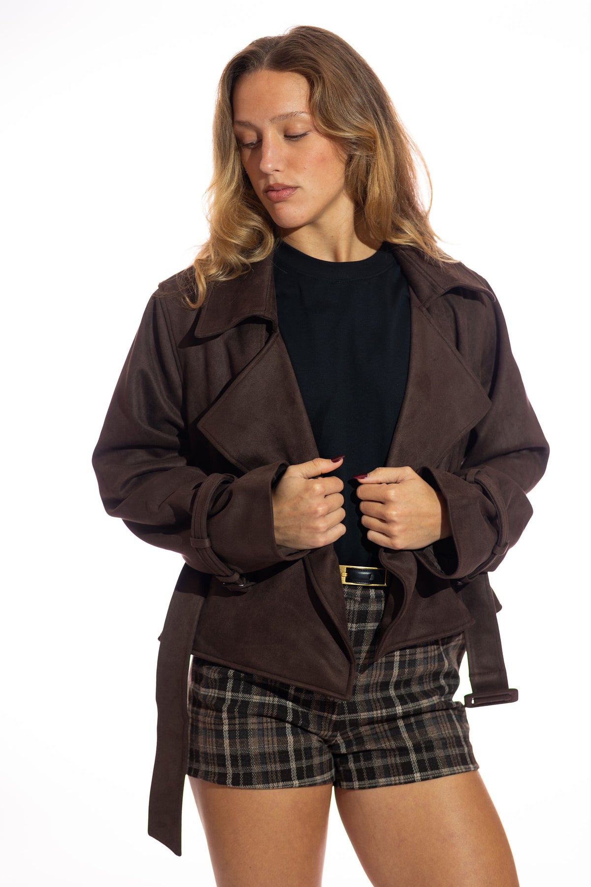 Brissa Suede Trench