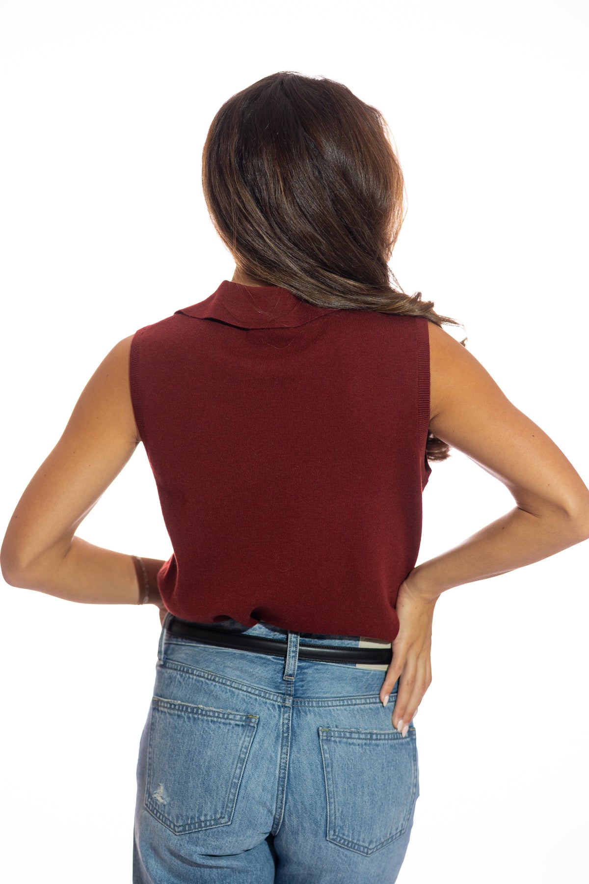 Crimson Zip Sweater