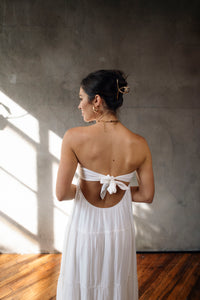 Alanna White Strapless Maxi Dress
