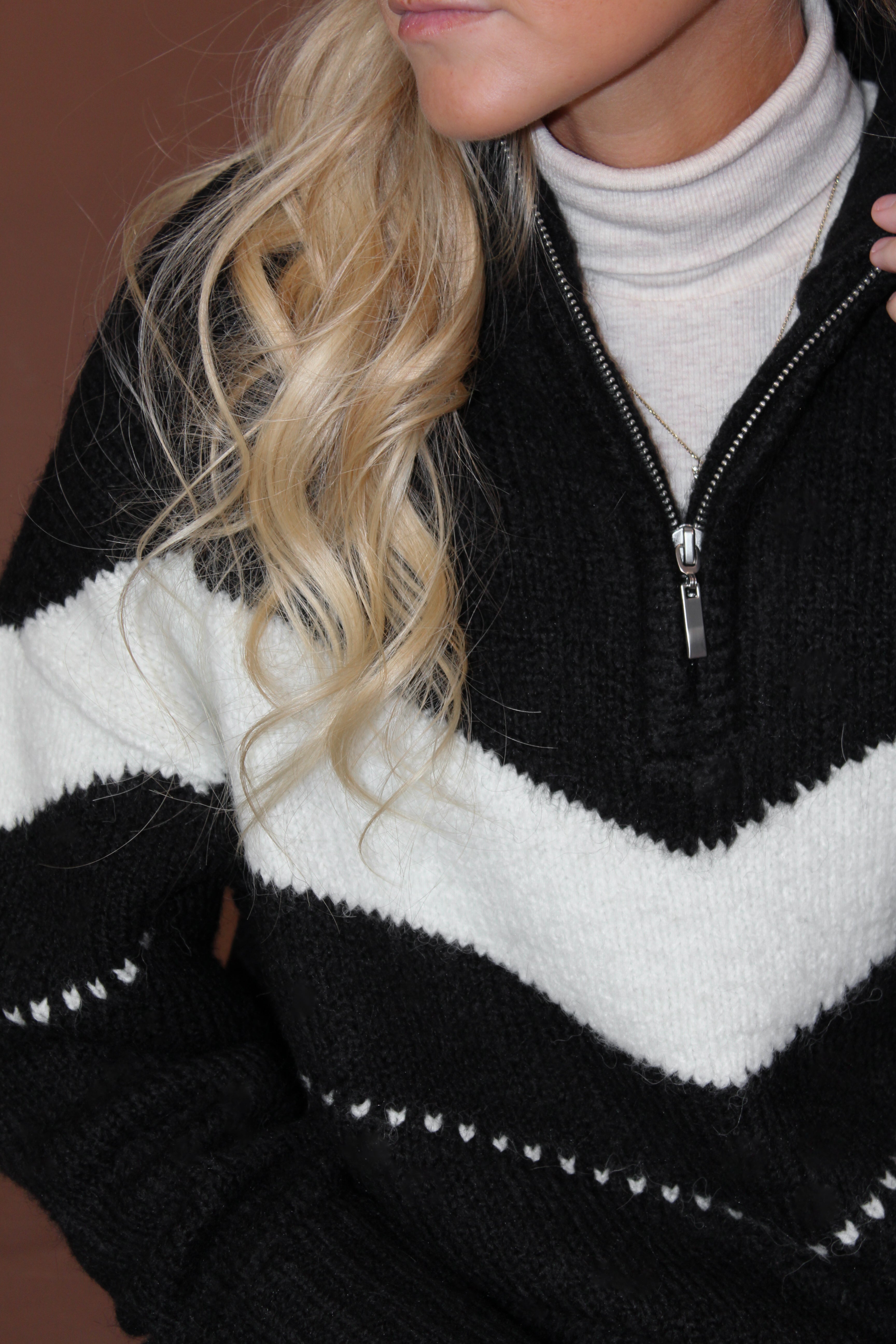 Arden Chevron Colorblock Sweater