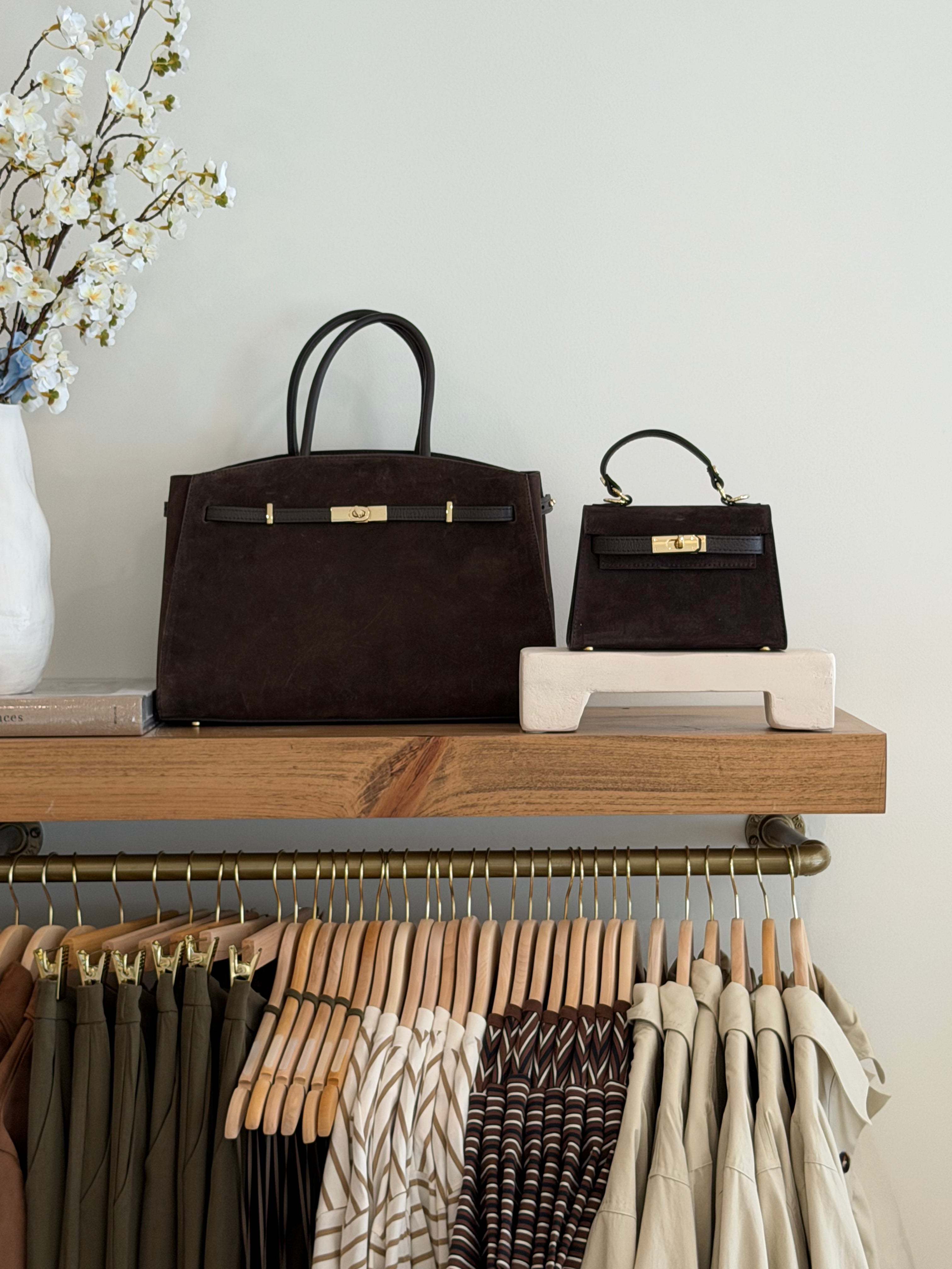 Sara Suede Mini Handbag