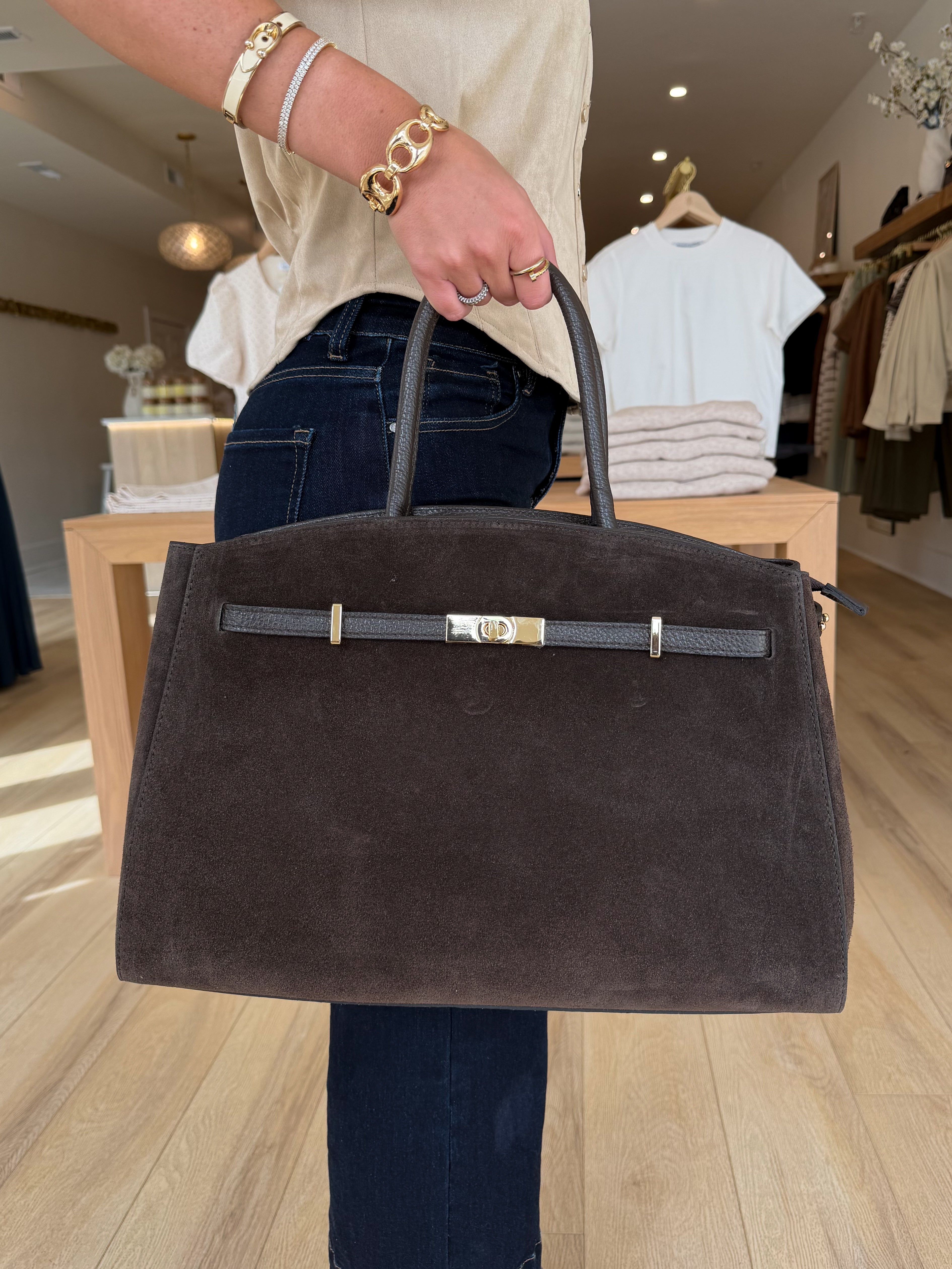 Pre - Order Rosella Suede Bag