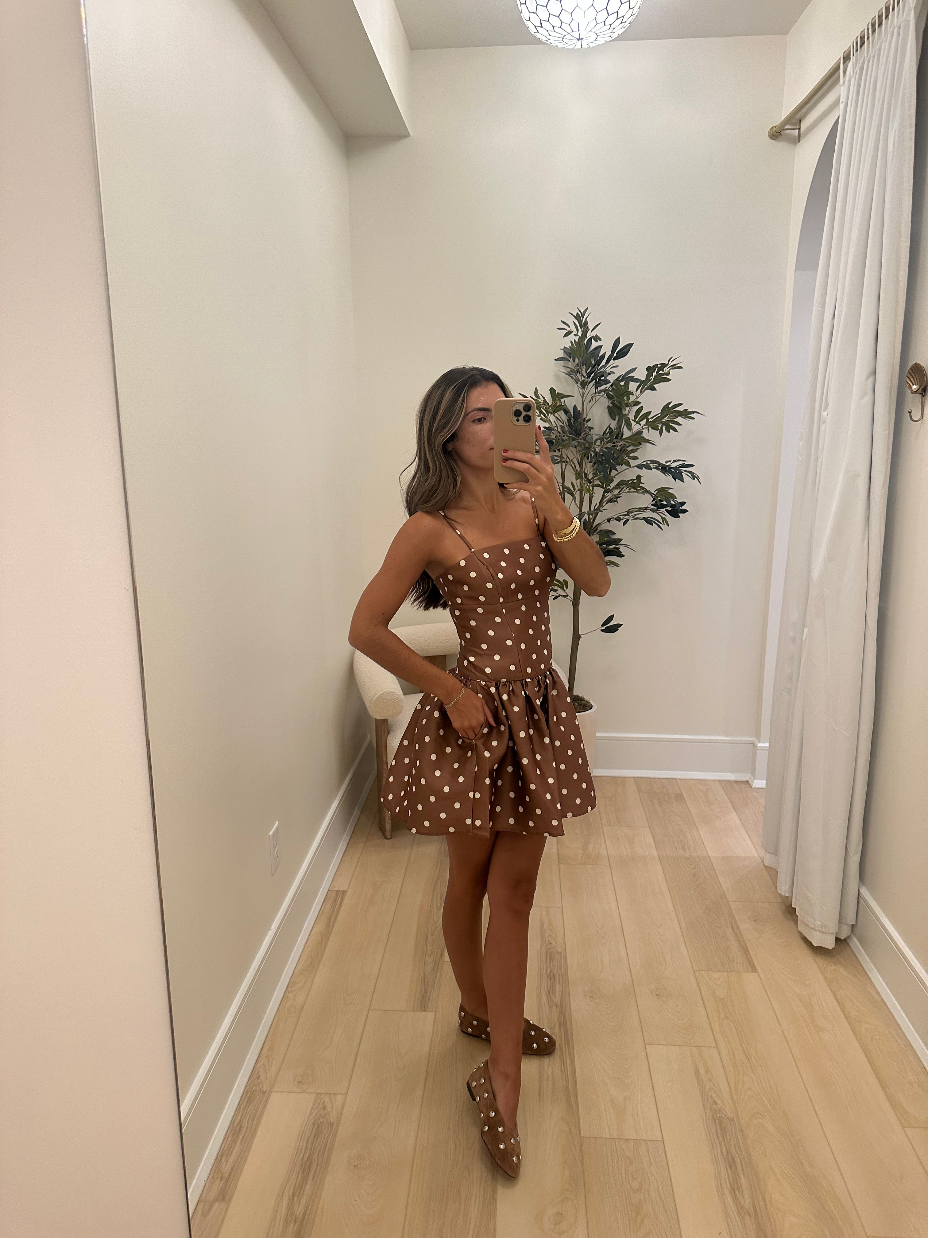 Carlisle Structured Polka Dot Dress