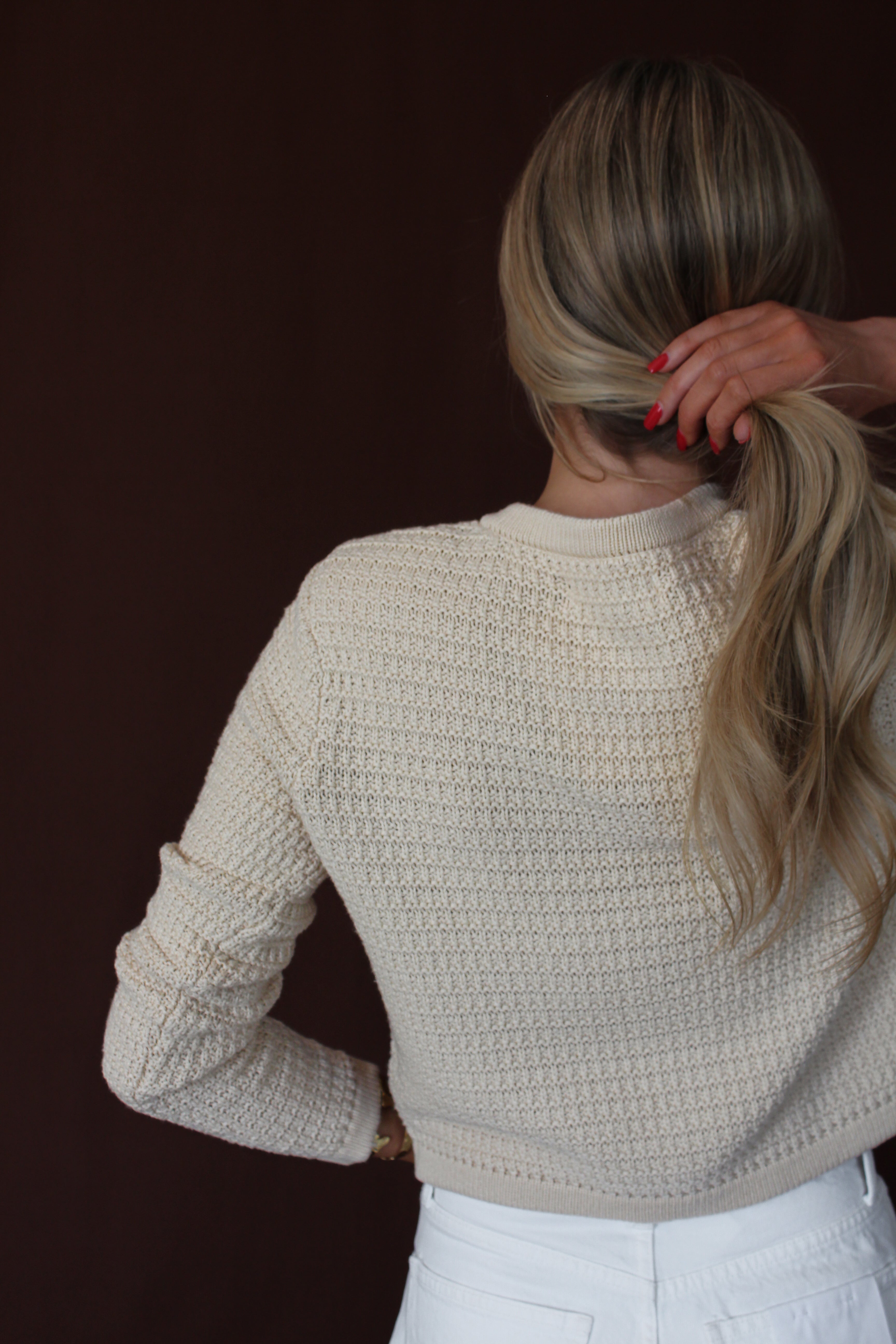 Yacht Race Cardigan- Wheat