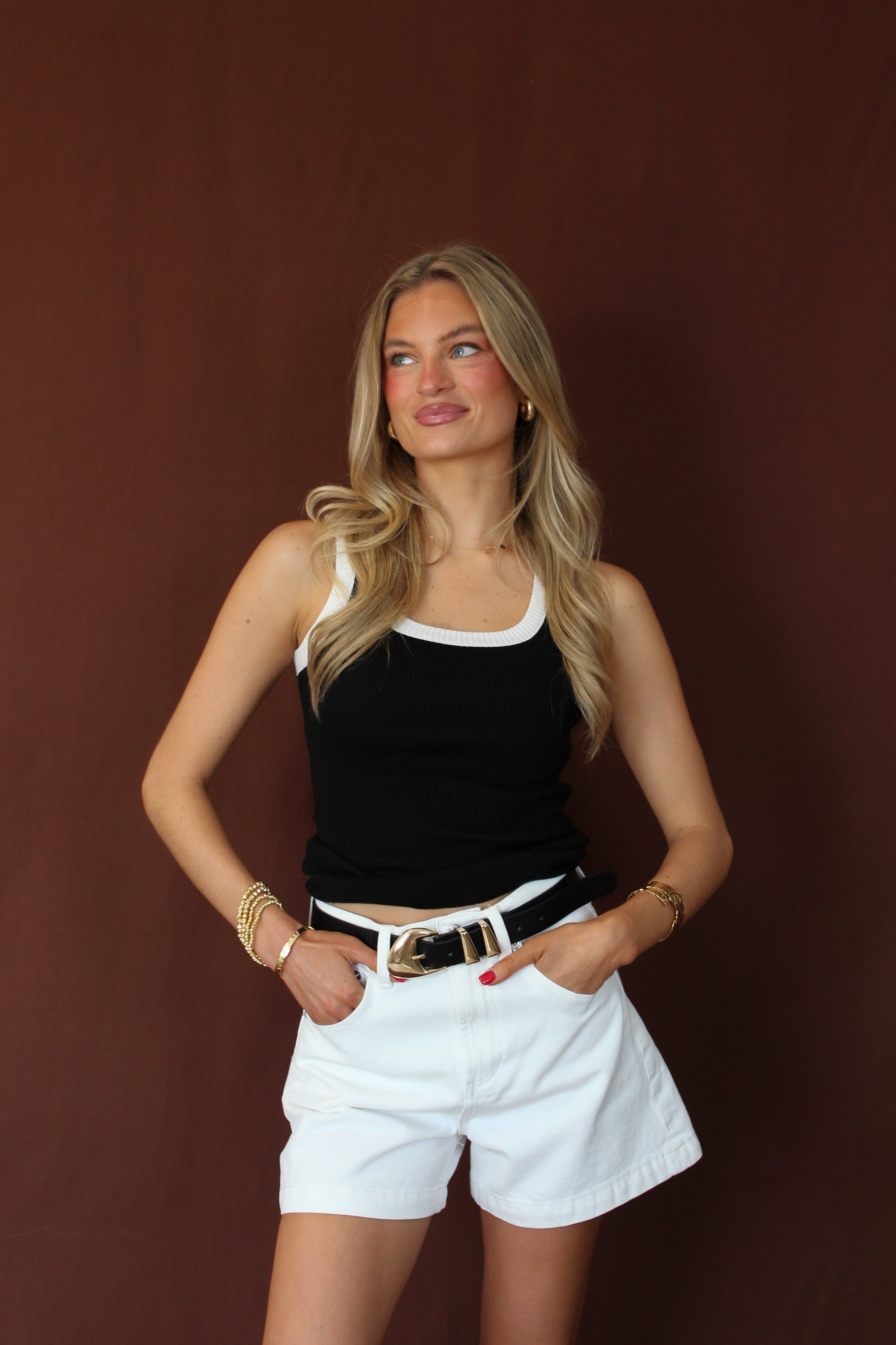 Charlotte Contrast Tank Top Brooklyn Boulevard