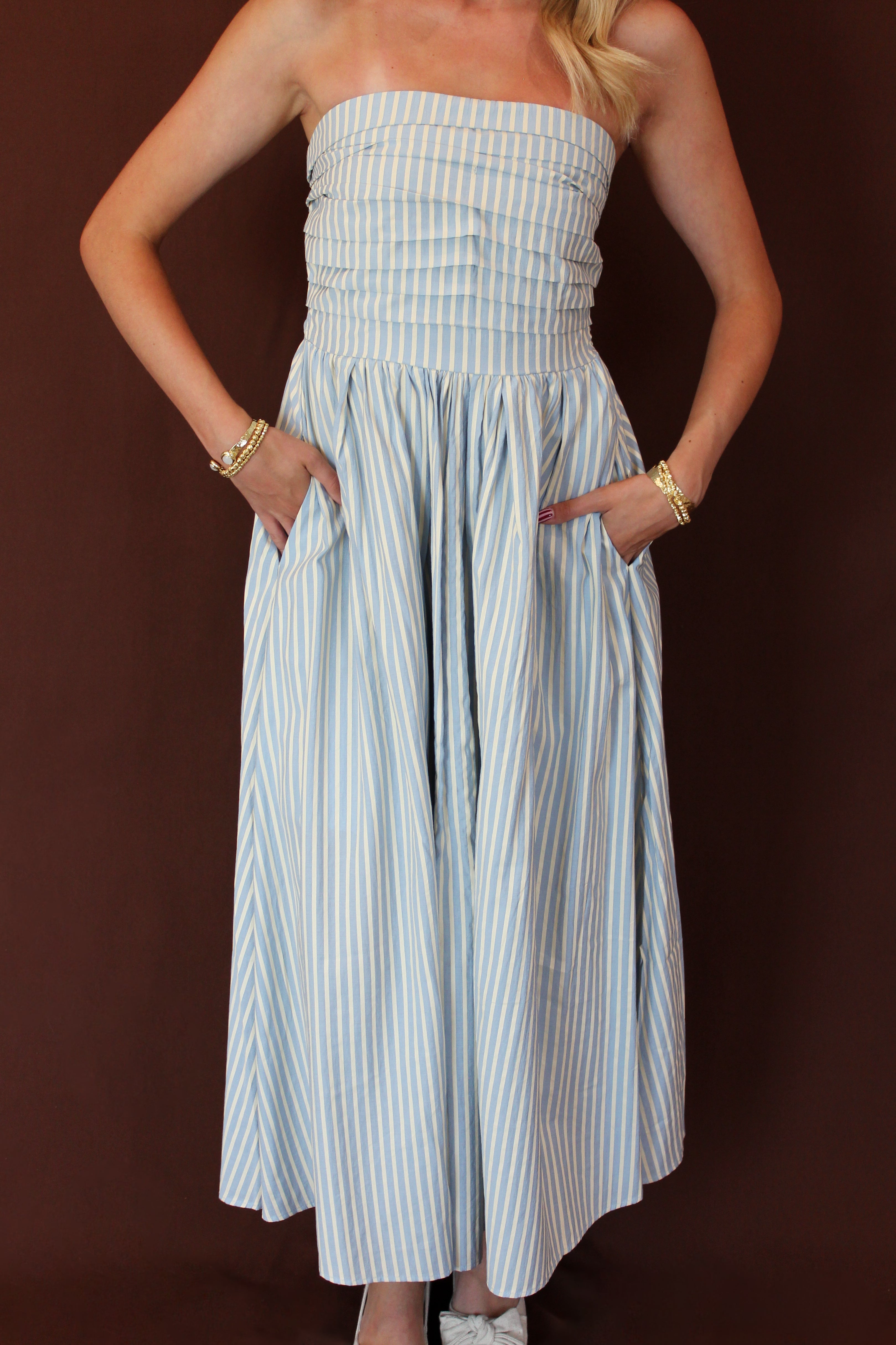 Andie Pinstripe Maxi Dress