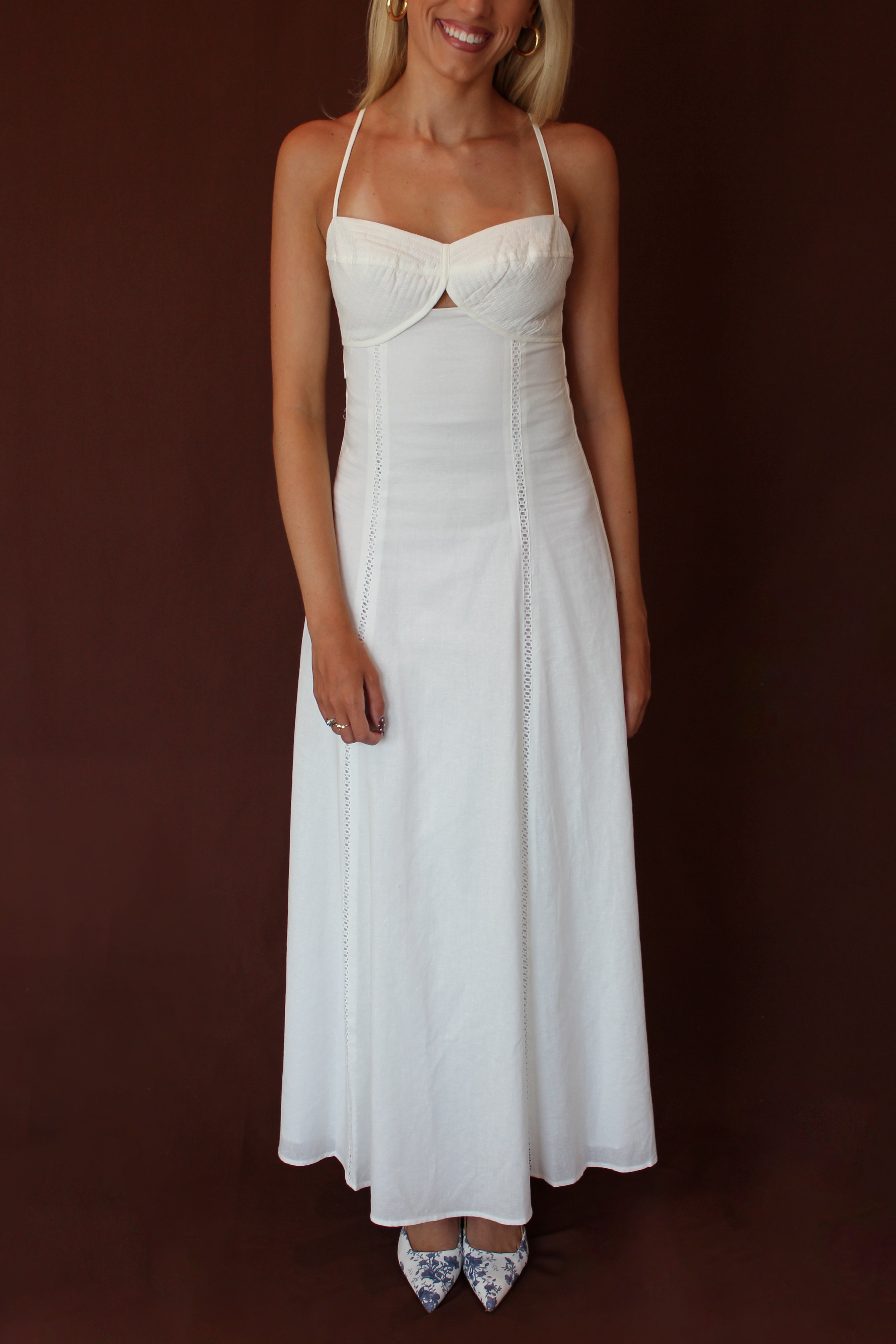 Camryn White Maxi Dress