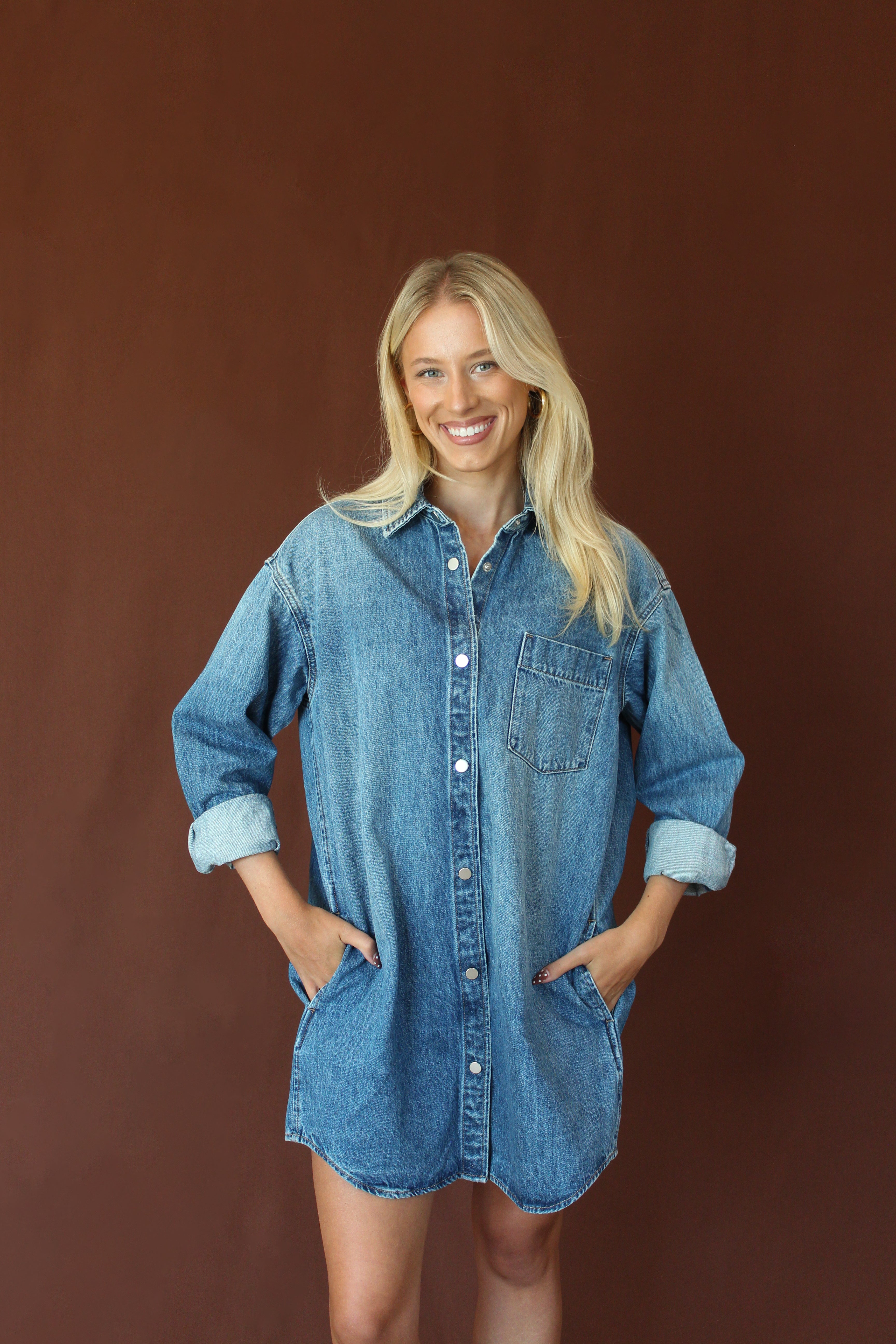 Elle Denim Shirt Dress