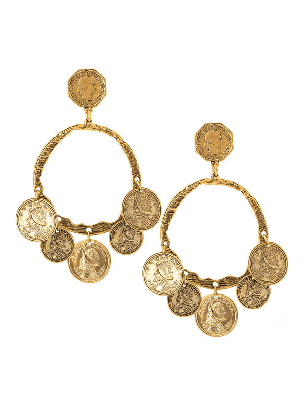 Tresora Vintage Inspired Coin Earrings