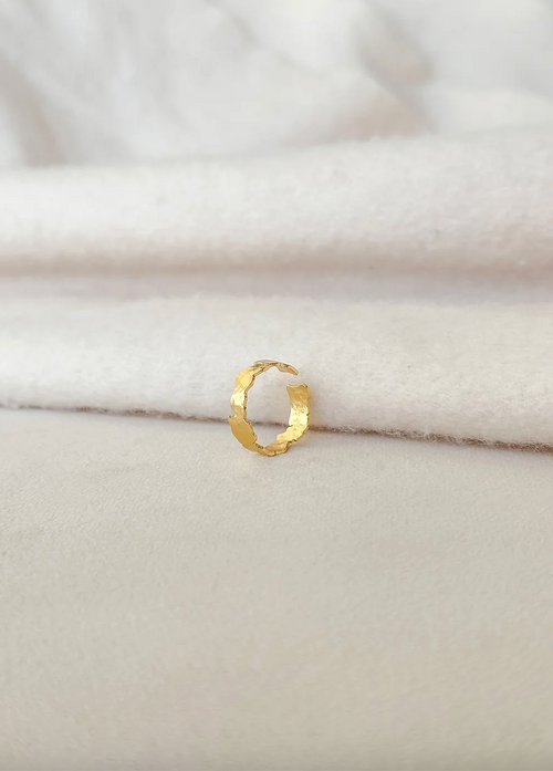 Gold Hammered Plated Ring