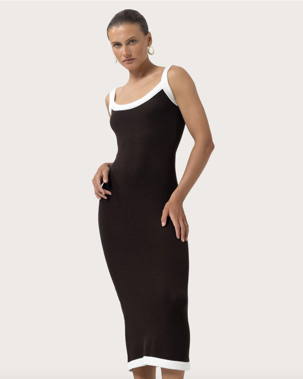 Lusana Christine Midi Dress