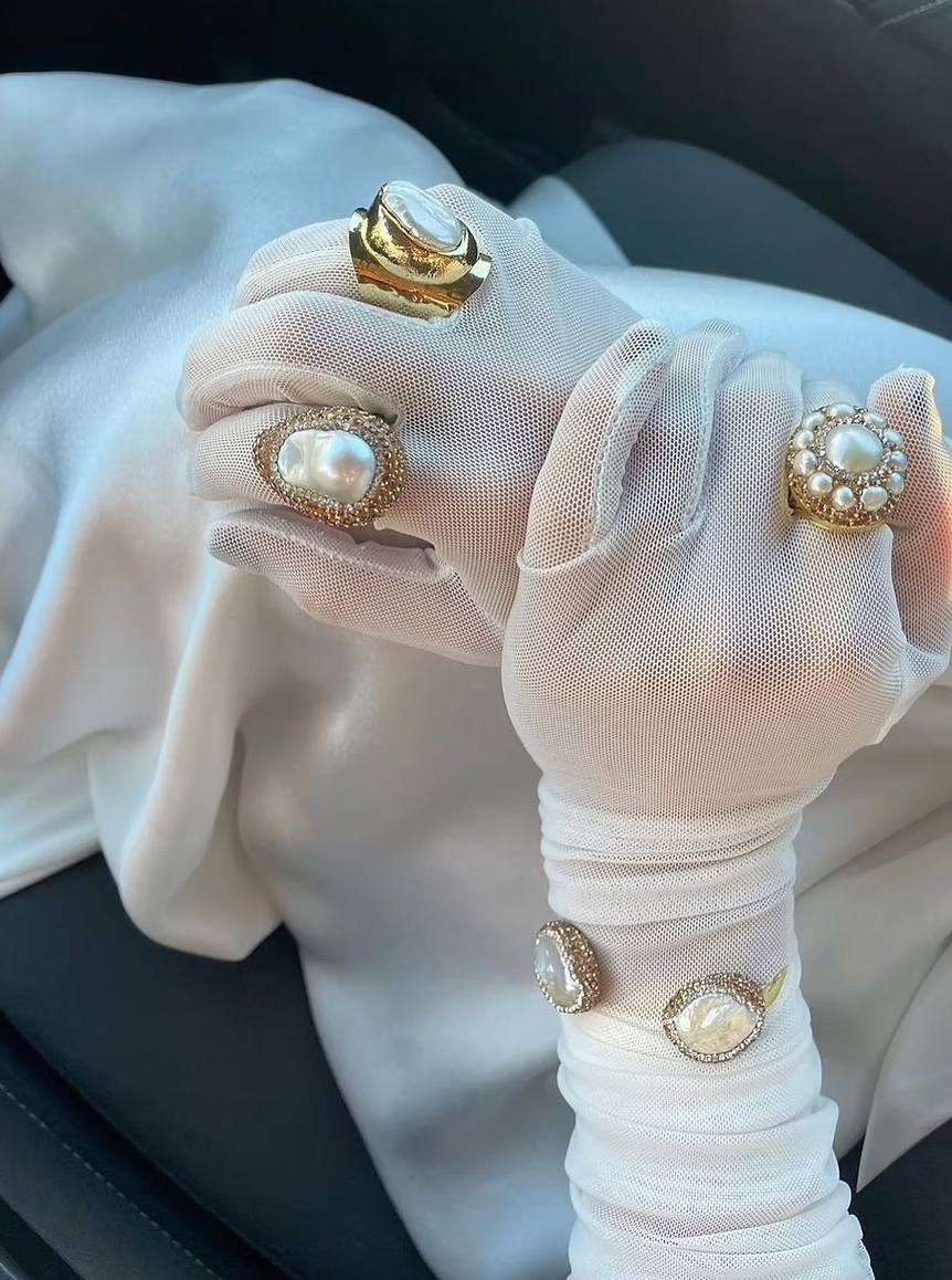 Swarovski & Pearl Cuff Bracelet