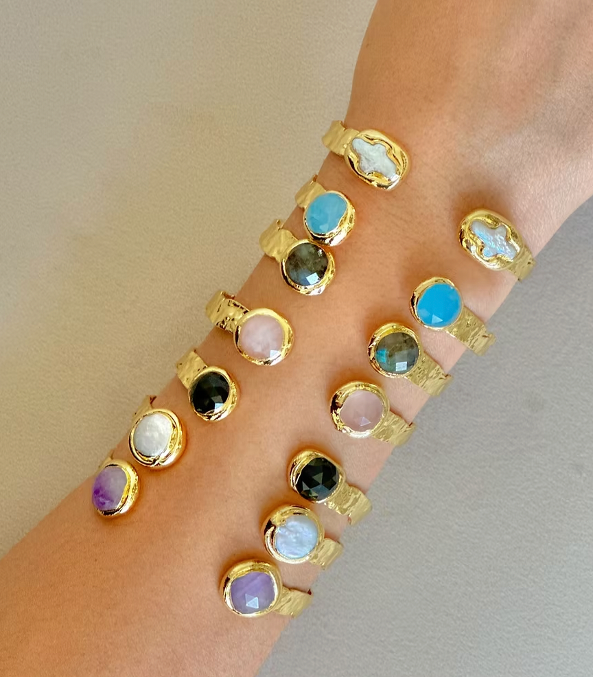 Small Stone Cuff Bracelet