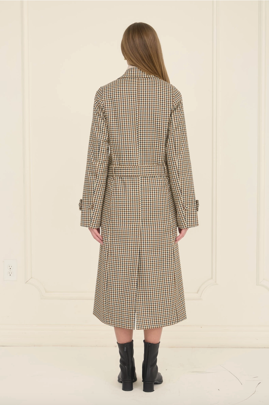 Constance Plaid Trench Coat