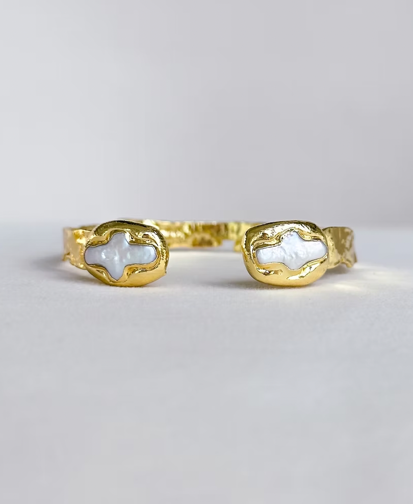 Small Stone Cuff Bracelet