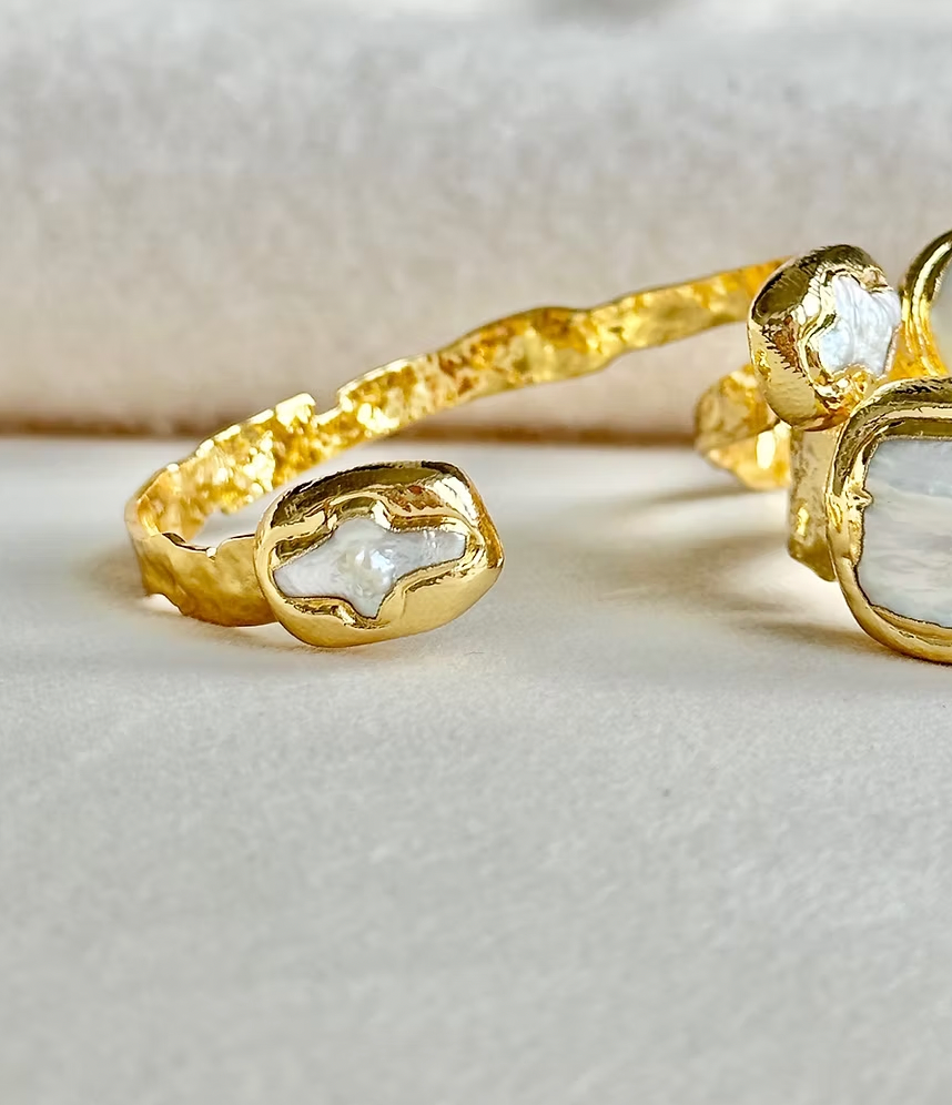 Small Stone Cuff Bracelet