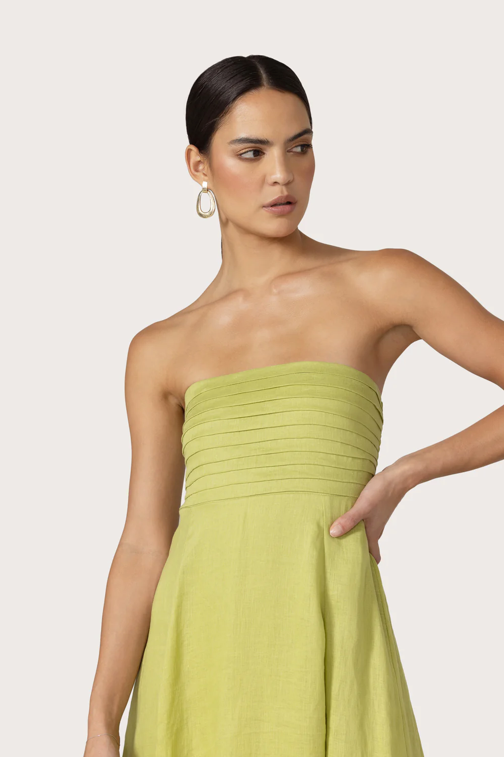 Talia Sage Linen Maxi Dress