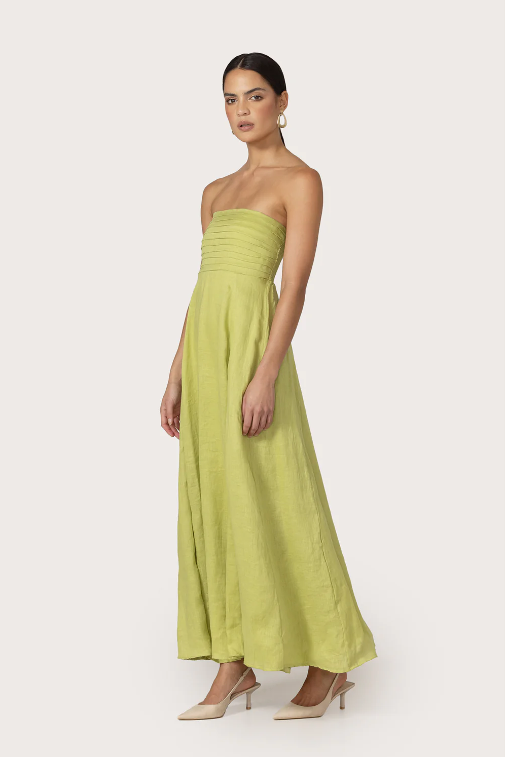 Talia Sage Linen Maxi Dress
