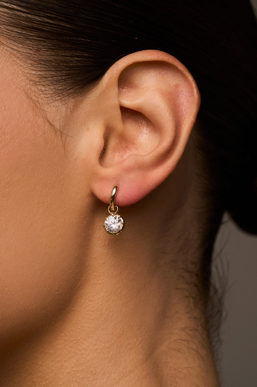 Cleo Classic Bezel Set Earrings