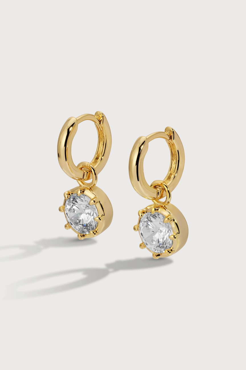 Cleo Classic Bezel Set Earrings