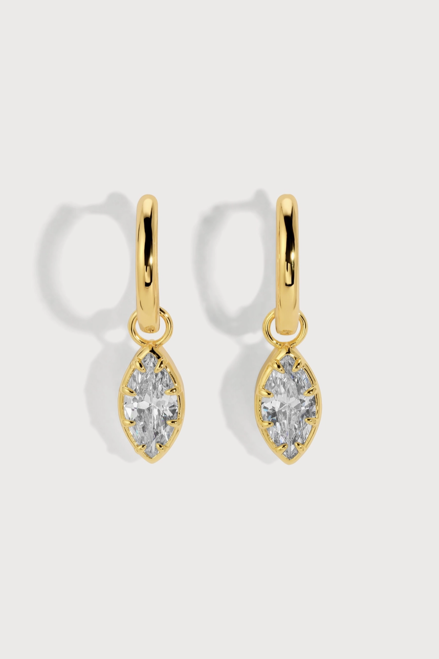 Cleo Classic Bezel Set Earrings