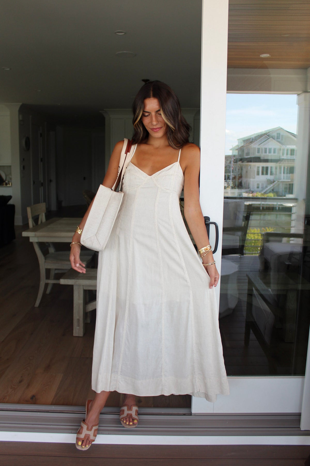 Bay Head Linen Midi Dress