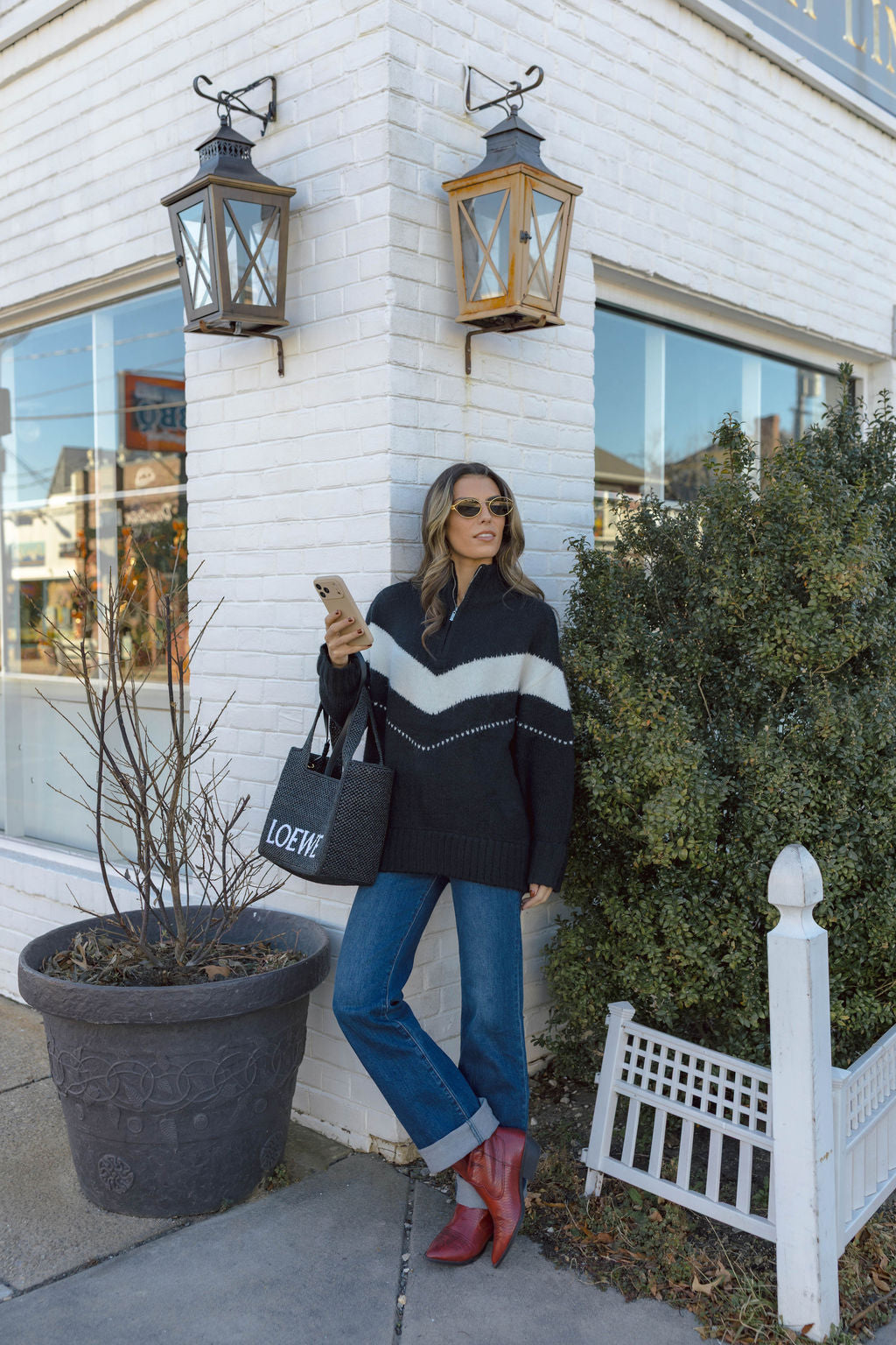 Arden Chevron Colorblock Sweater