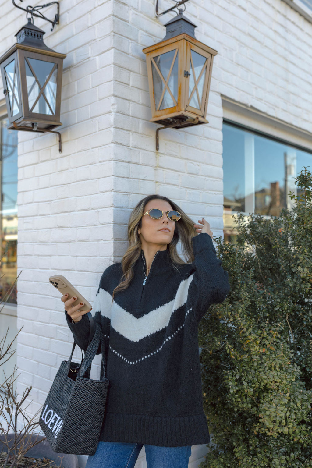 Arden Chevron Colorblock Sweater