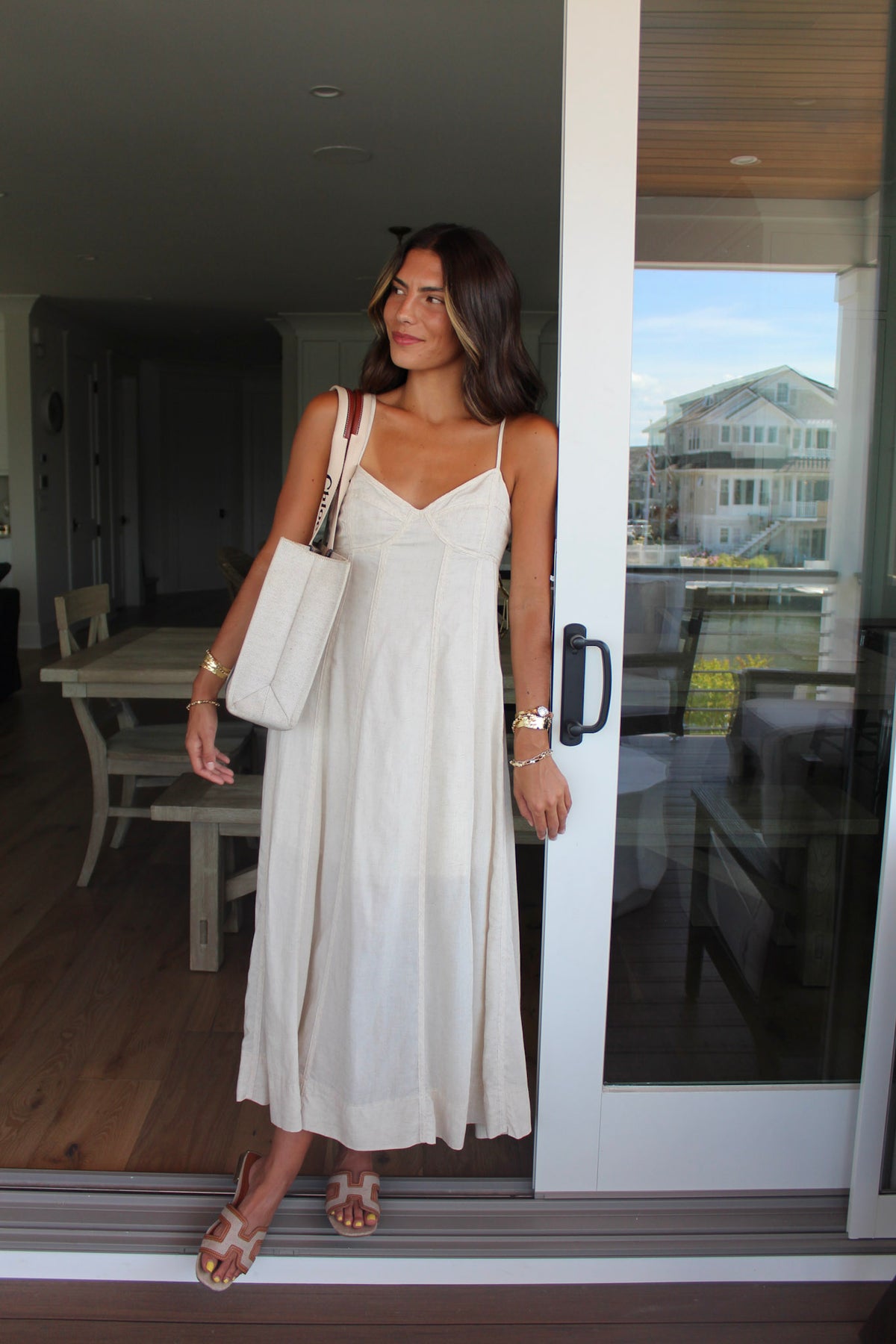 Bay Head Linen Midi Dress