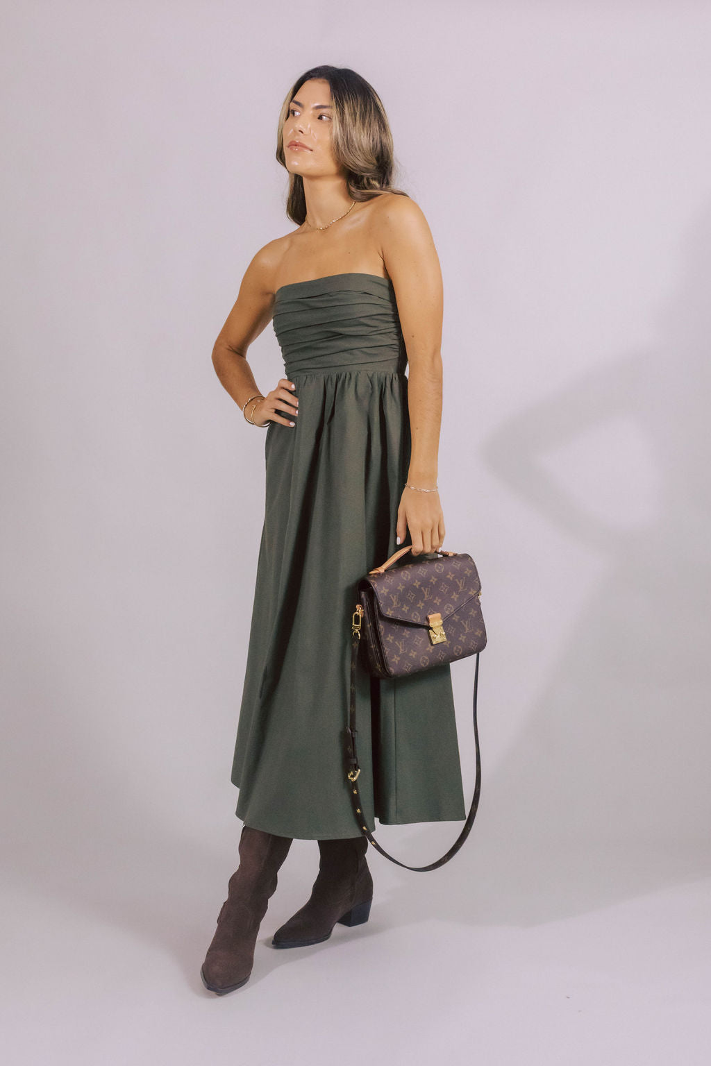 Alice Olive Maxi Dress