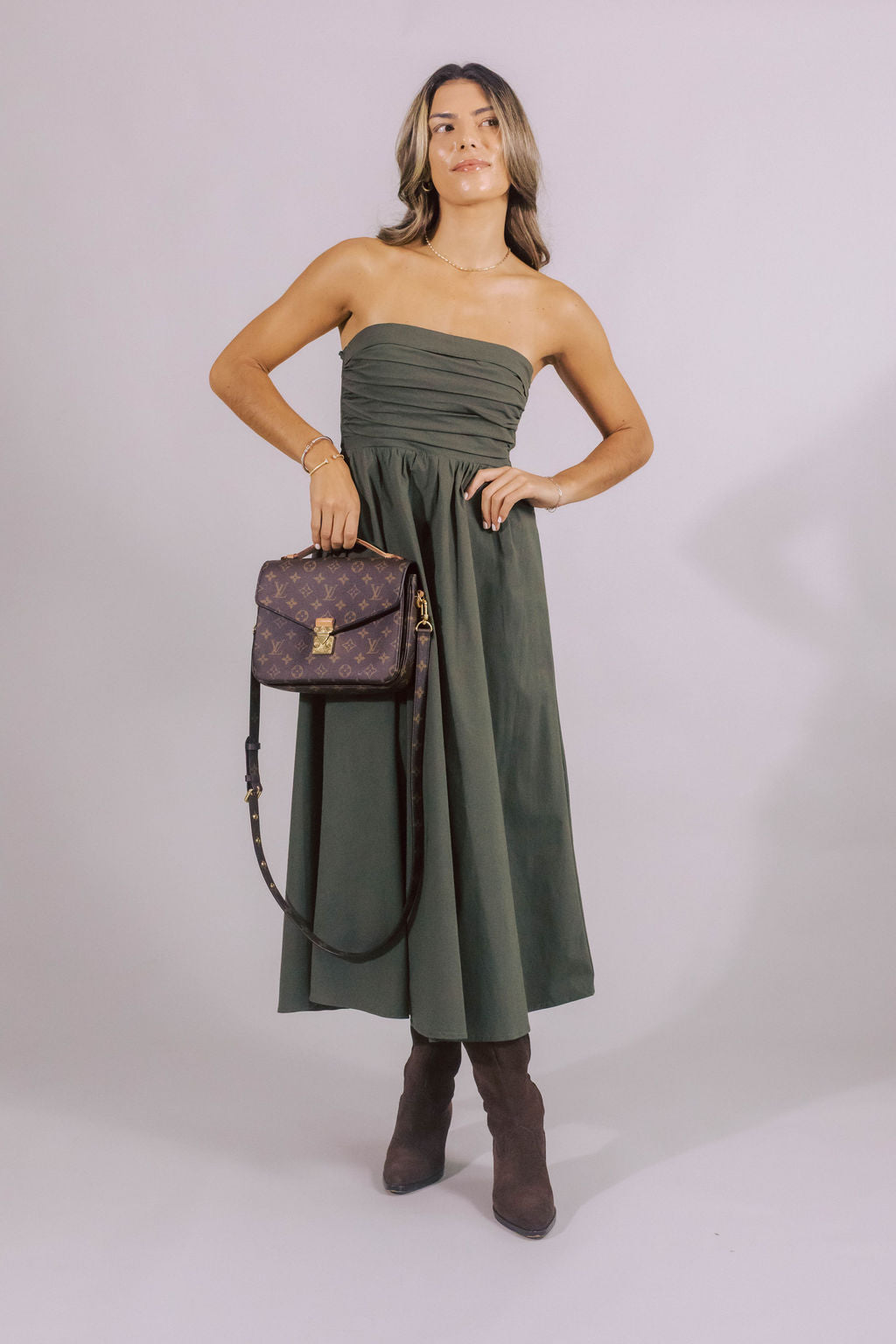 Alice Olive Maxi Dress