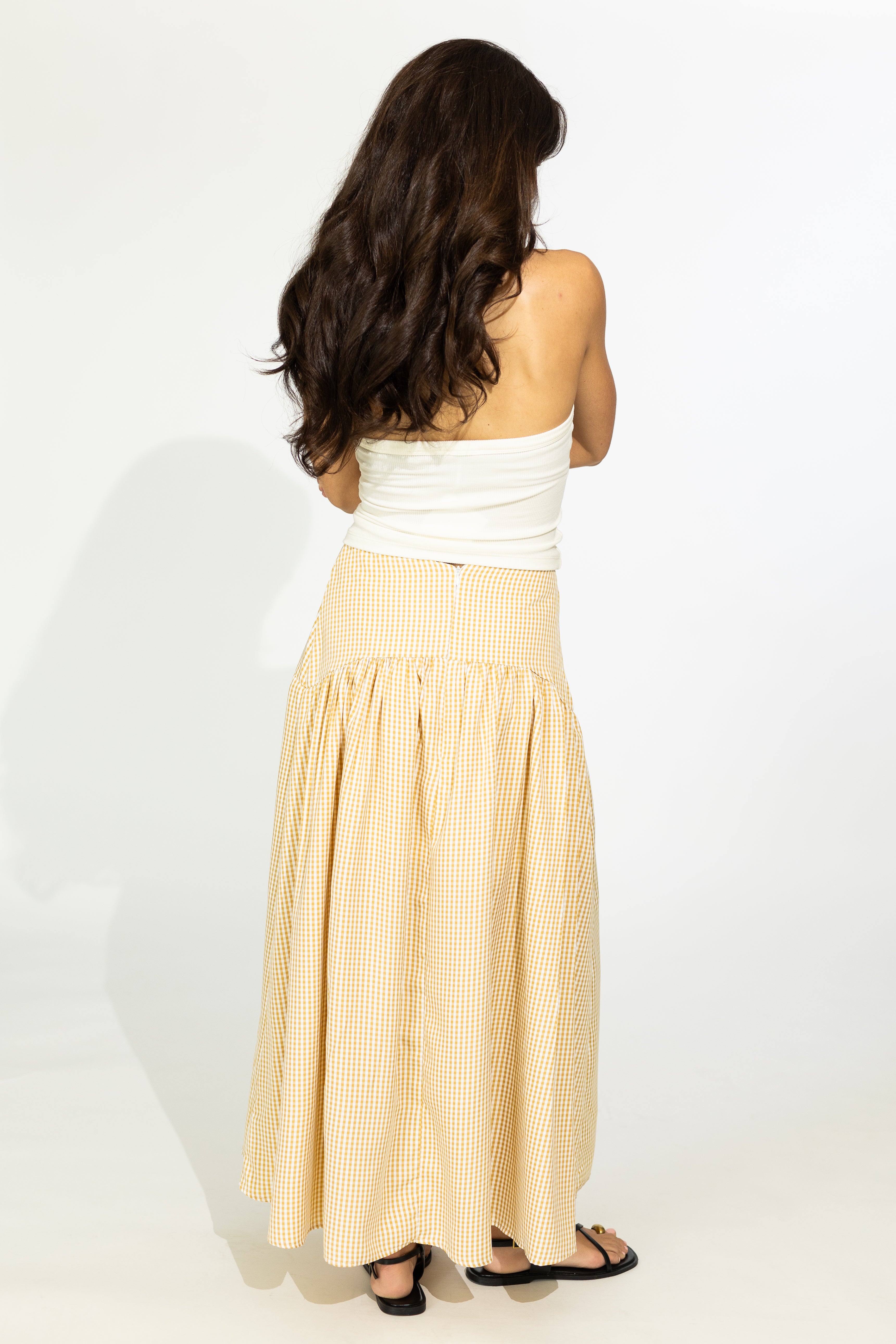 Cassie Gingham Maxi Skirt