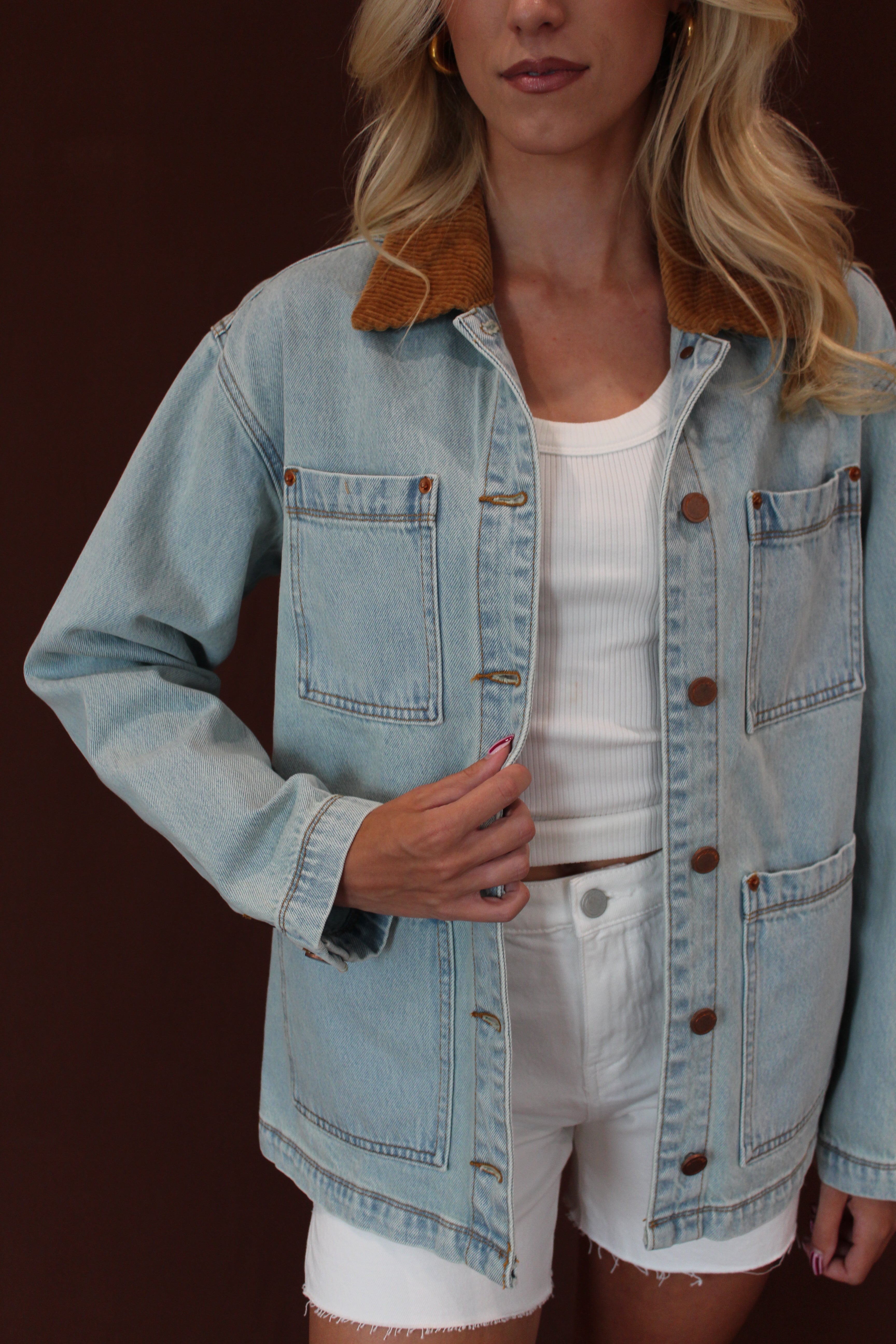 24NEW★theverlin★MANDARINE COLLAR DENIM JACKET 71eWQBqZSyL._UY350_.jpg