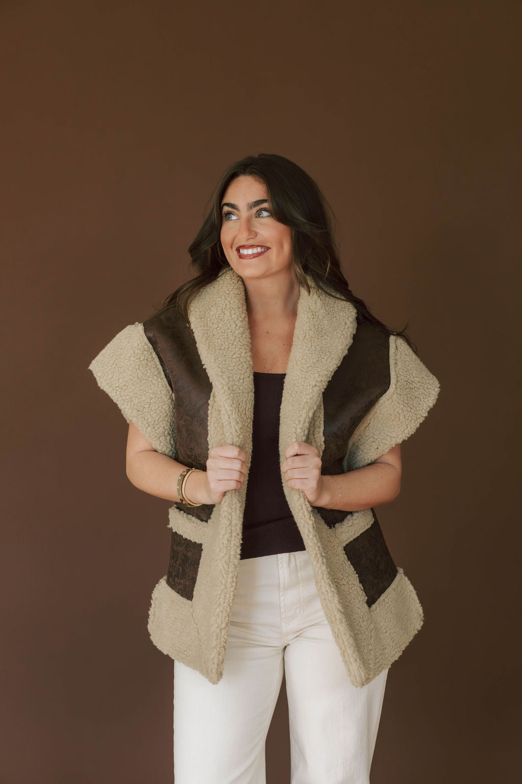 Sable Faux Shearling Vest